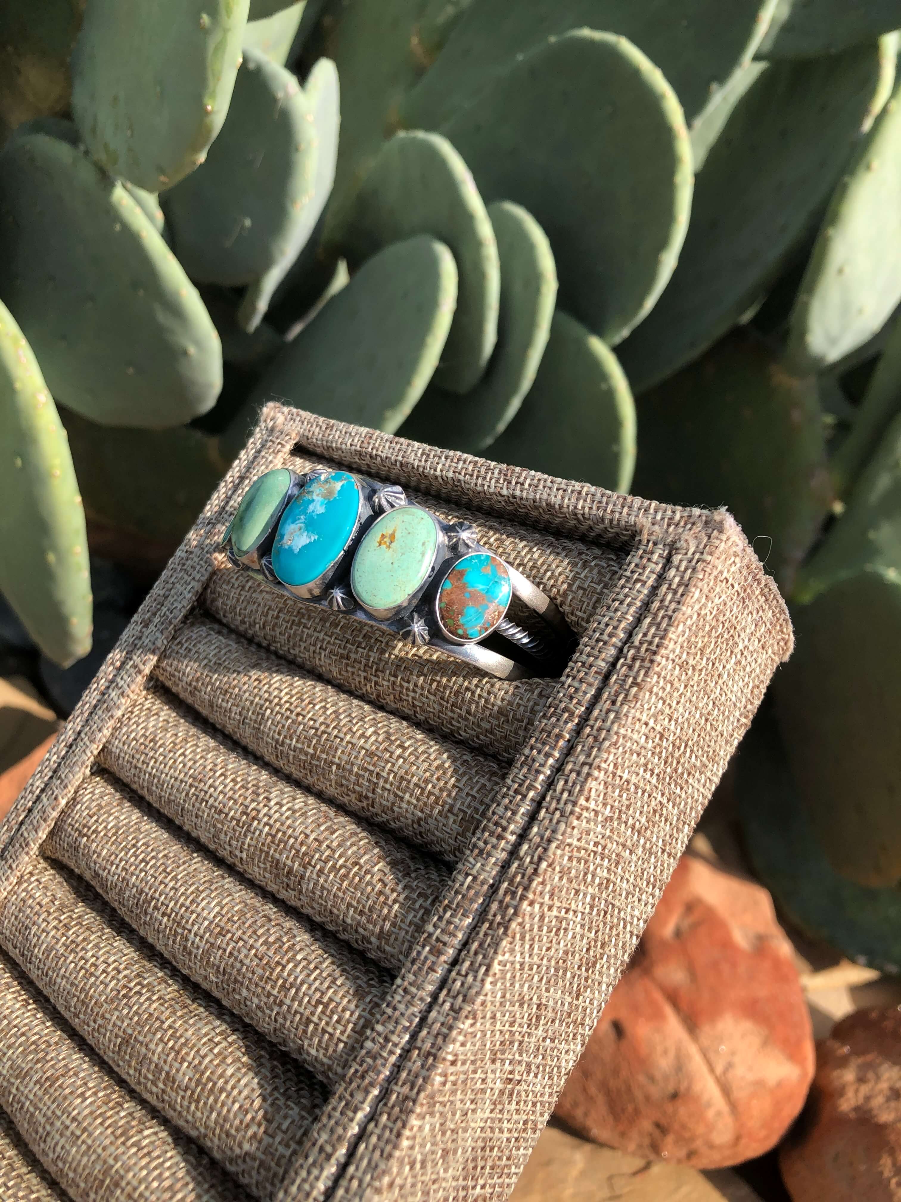 The Eden Cuff-Bracelets & Cuffs-Calli Co., Turquoise and Silver Jewelry, Native American Handmade, Zuni Tribe, Navajo Tribe, Brock Texas