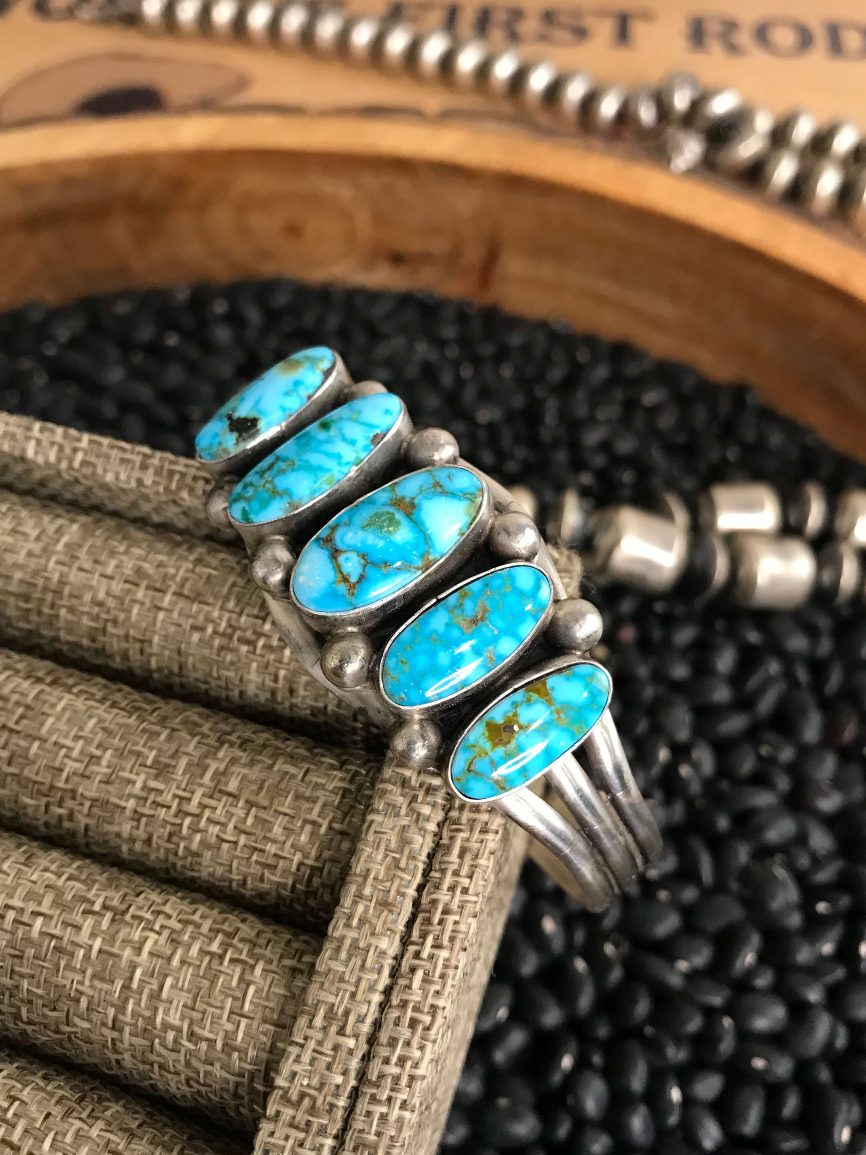 The Tivydale Turquoise Cuff-Bracelets & Cuffs-Calli Co., Turquoise and Silver Jewelry, Native American Handmade, Zuni Tribe, Navajo Tribe, Brock Texas