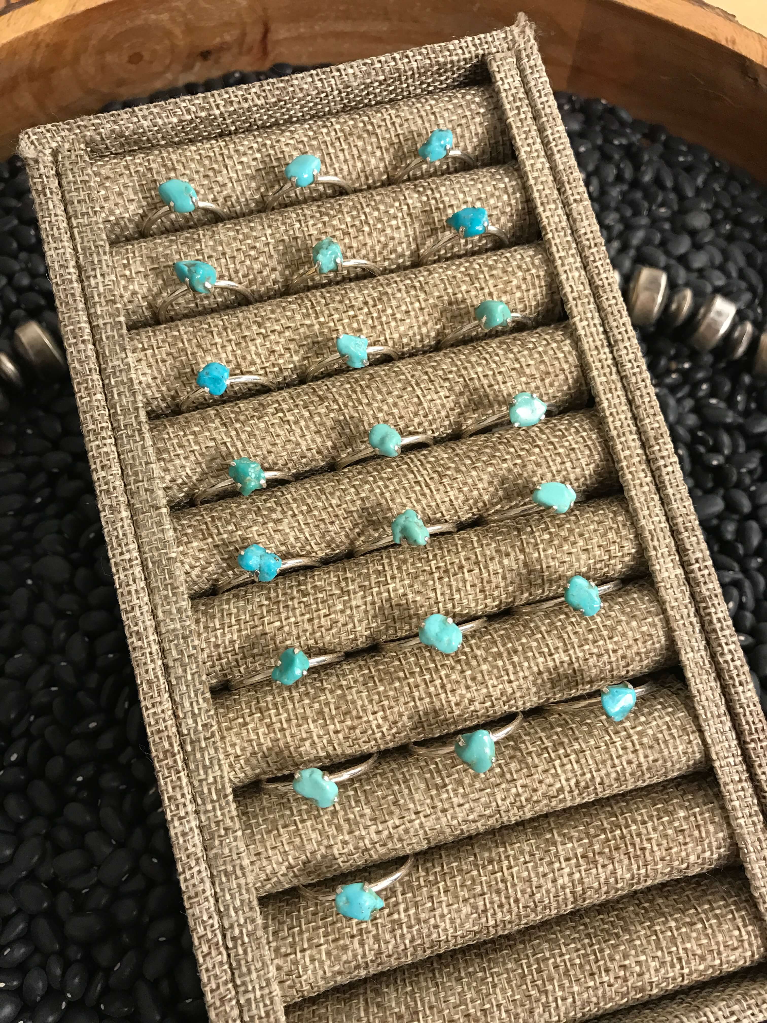 The Solitaire Rings-Rings-Calli Co., Turquoise and Silver Jewelry, Native American Handmade, Zuni Tribe, Navajo Tribe, Brock Texas