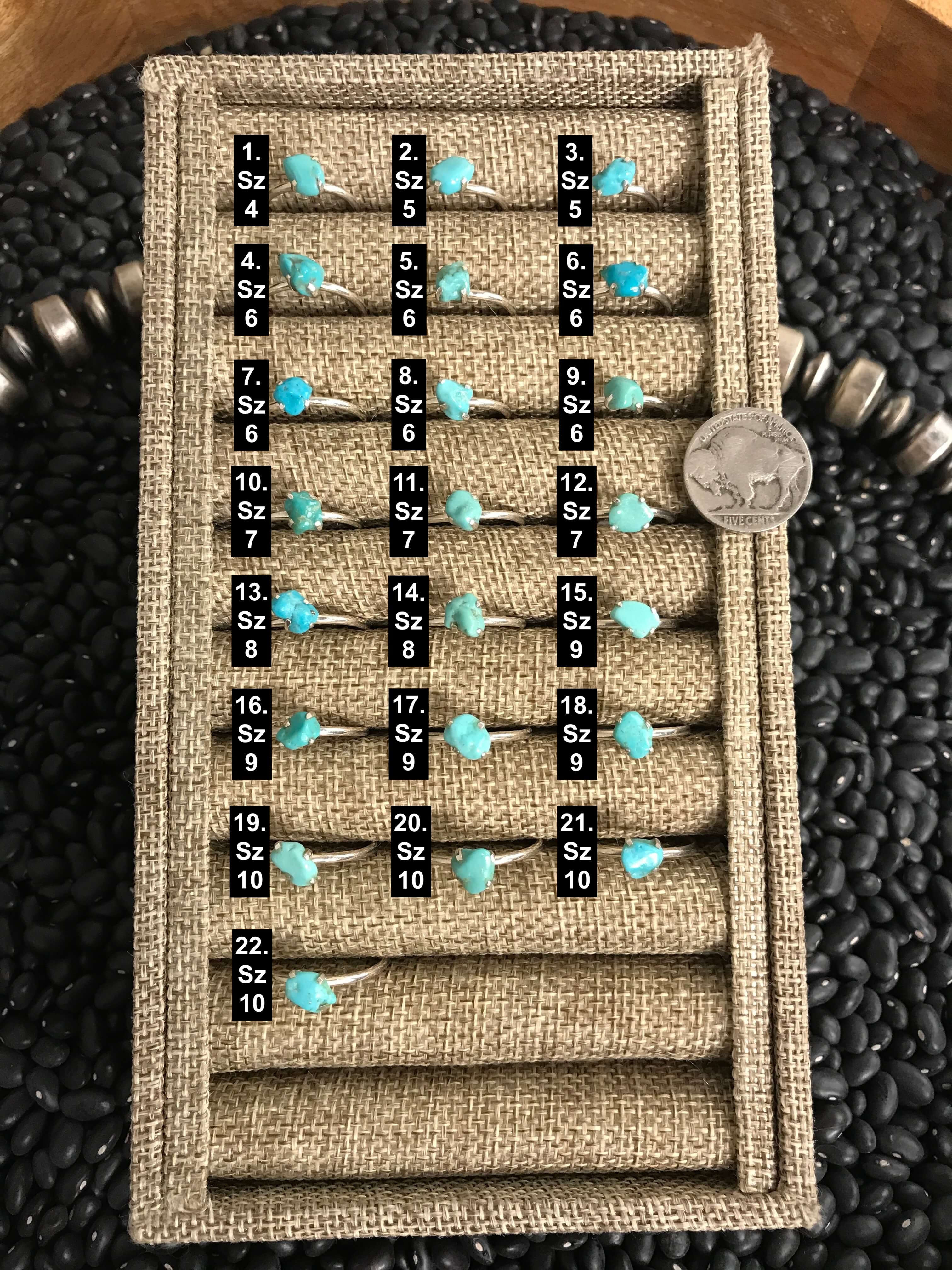 The Solitaire Rings-Rings-Calli Co., Turquoise and Silver Jewelry, Native American Handmade, Zuni Tribe, Navajo Tribe, Brock Texas