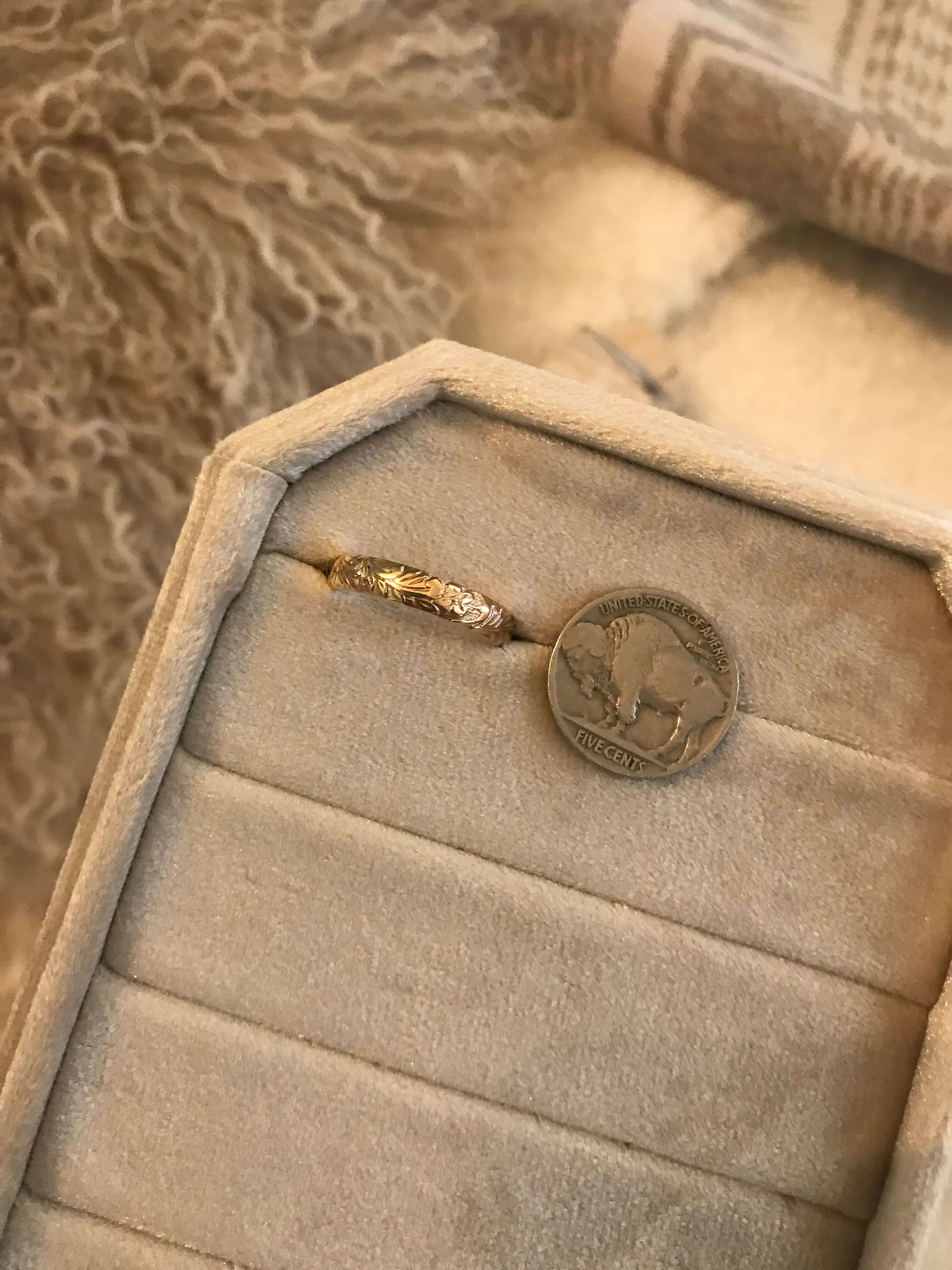 The Layla Tooled Ring-Rings-Calli Co., Turquoise and Silver Jewelry, Native American Handmade, Zuni Tribe, Navajo Tribe, Brock Texas