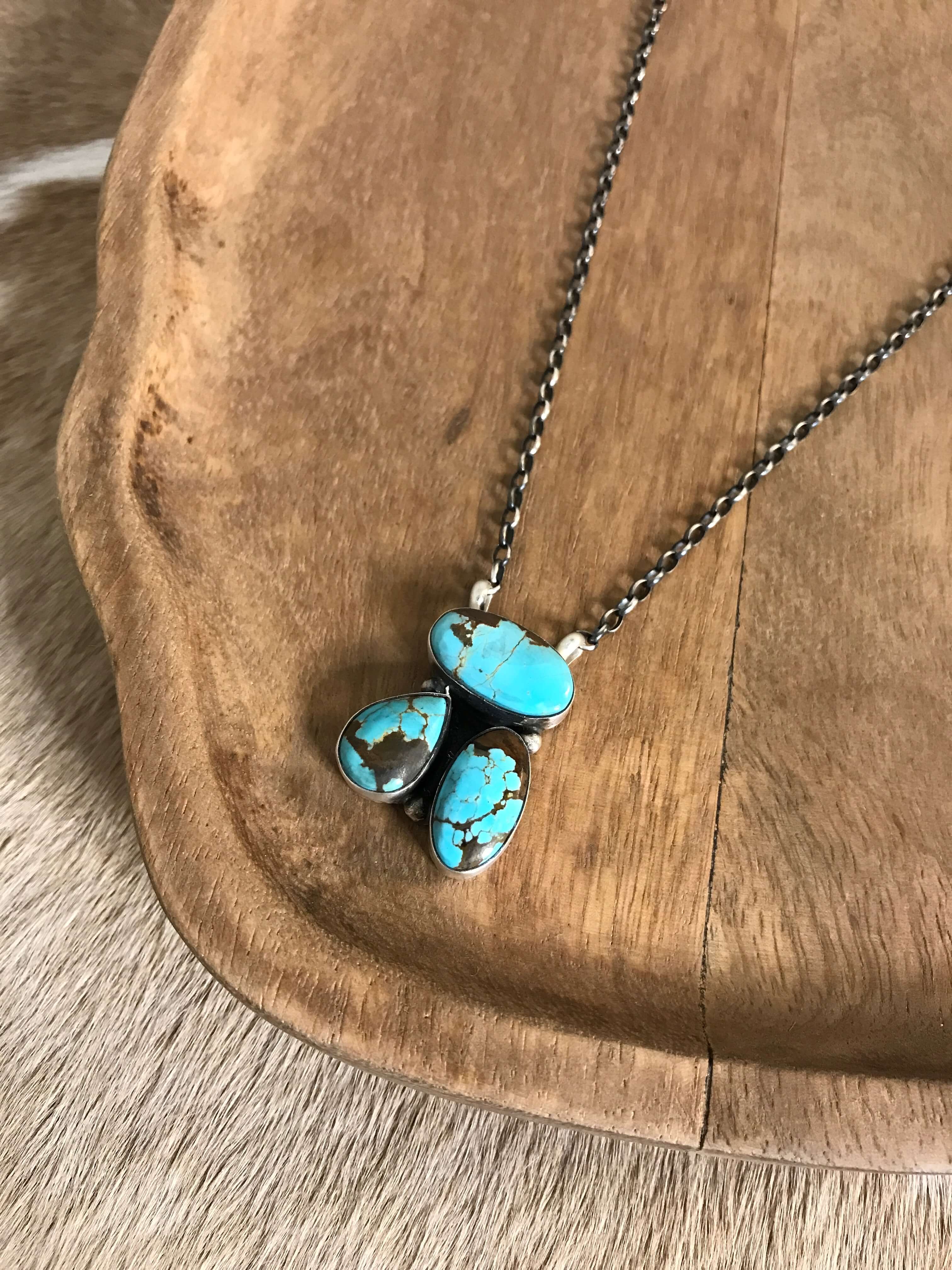 The Tempe Necklace, 15-Necklaces-Calli Co., Turquoise and Silver Jewelry, Native American Handmade, Zuni Tribe, Navajo Tribe, Brock Texas