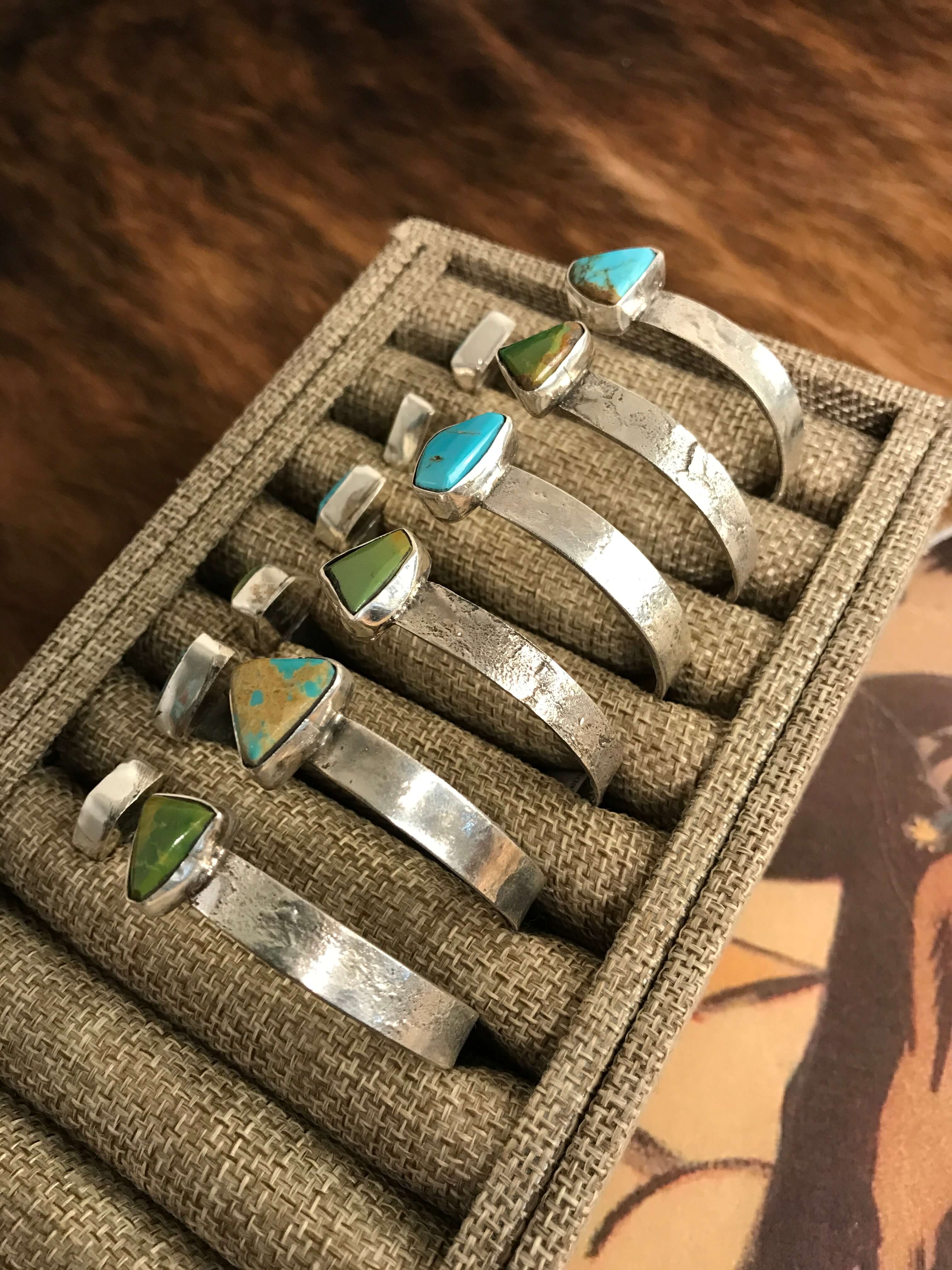 The Monahans Cuffs-Bracelets & Cuffs-Calli Co., Turquoise and Silver Jewelry, Native American Handmade, Zuni Tribe, Navajo Tribe, Brock Texas