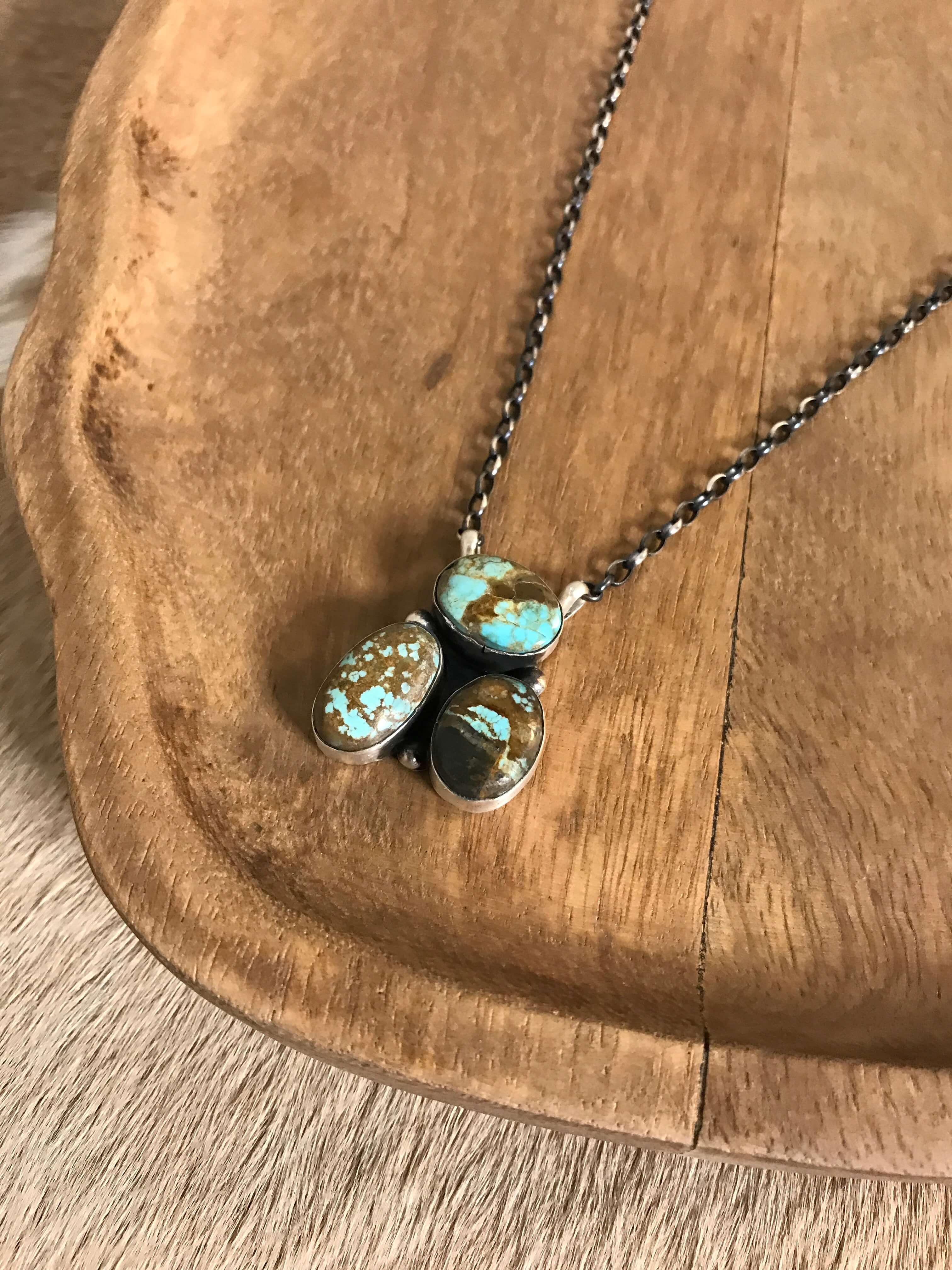 The Tempe Necklace, 19-Necklaces-Calli Co., Turquoise and Silver Jewelry, Native American Handmade, Zuni Tribe, Navajo Tribe, Brock Texas