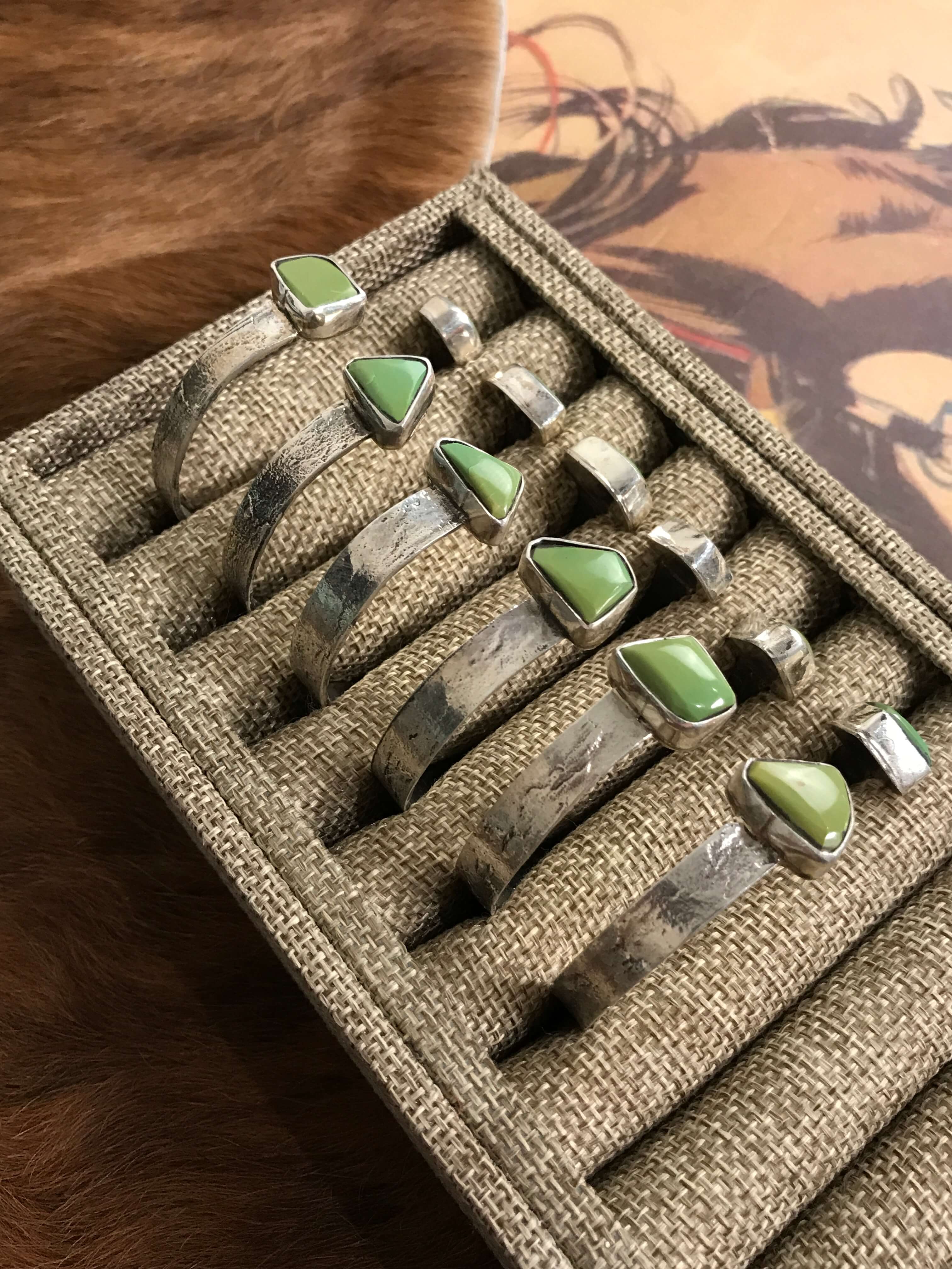 The Monahans Cuffs-Bracelets & Cuffs-Calli Co., Turquoise and Silver Jewelry, Native American Handmade, Zuni Tribe, Navajo Tribe, Brock Texas