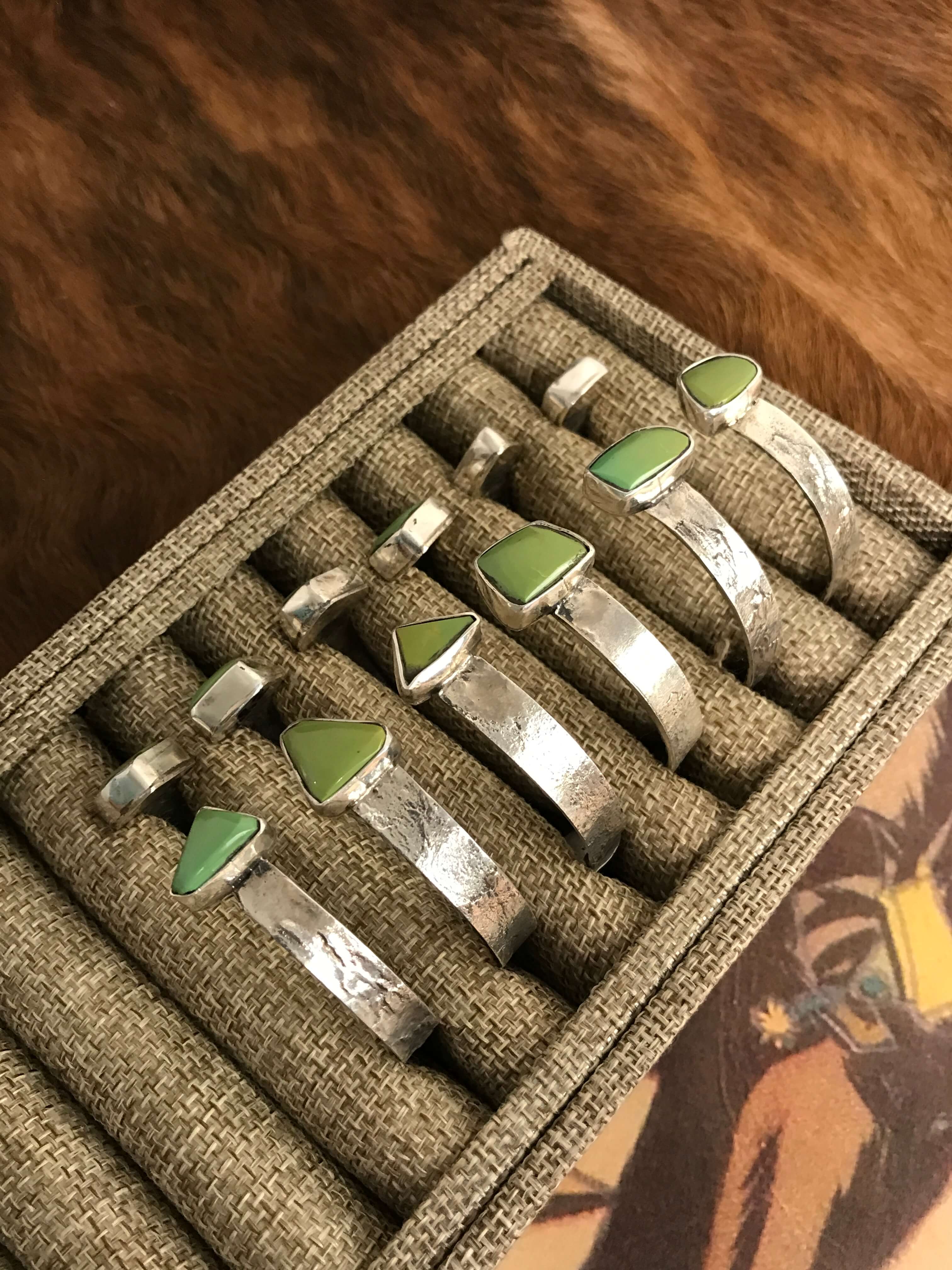 The Monahans Cuffs-Bracelets & Cuffs-Calli Co., Turquoise and Silver Jewelry, Native American Handmade, Zuni Tribe, Navajo Tribe, Brock Texas