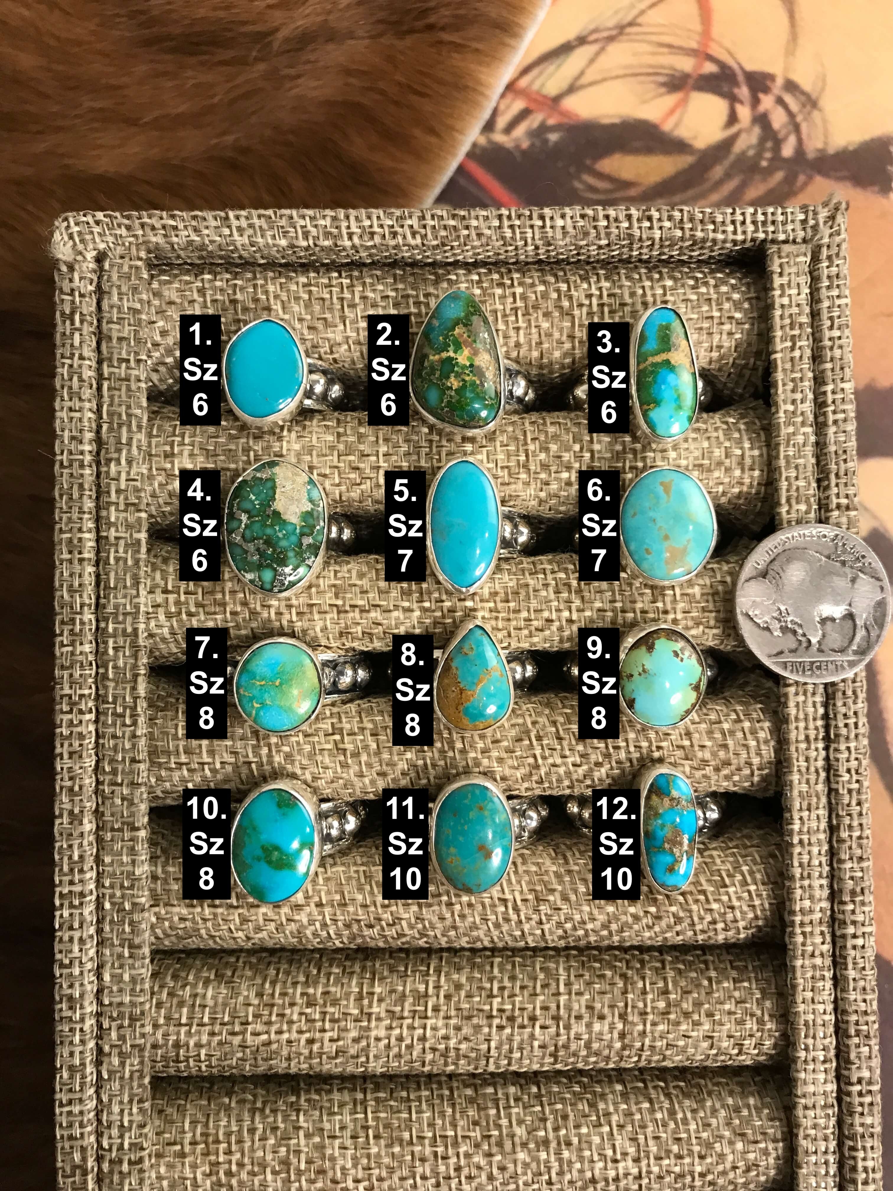 The Zanata Rings-Rings-Calli Co., Turquoise and Silver Jewelry, Native American Handmade, Zuni Tribe, Navajo Tribe, Brock Texas