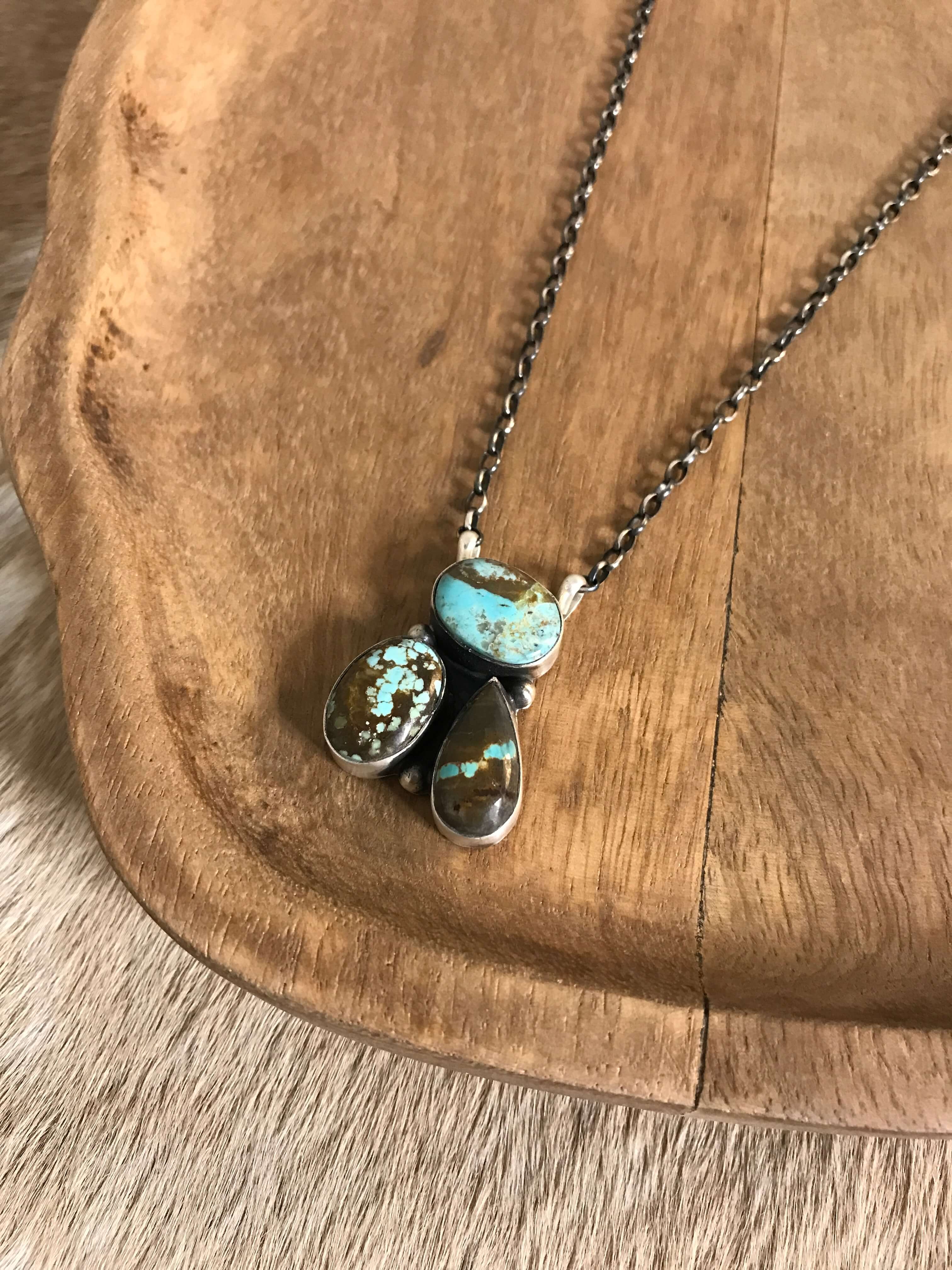 The Tempe Necklace, 21-Necklaces-Calli Co., Turquoise and Silver Jewelry, Native American Handmade, Zuni Tribe, Navajo Tribe, Brock Texas