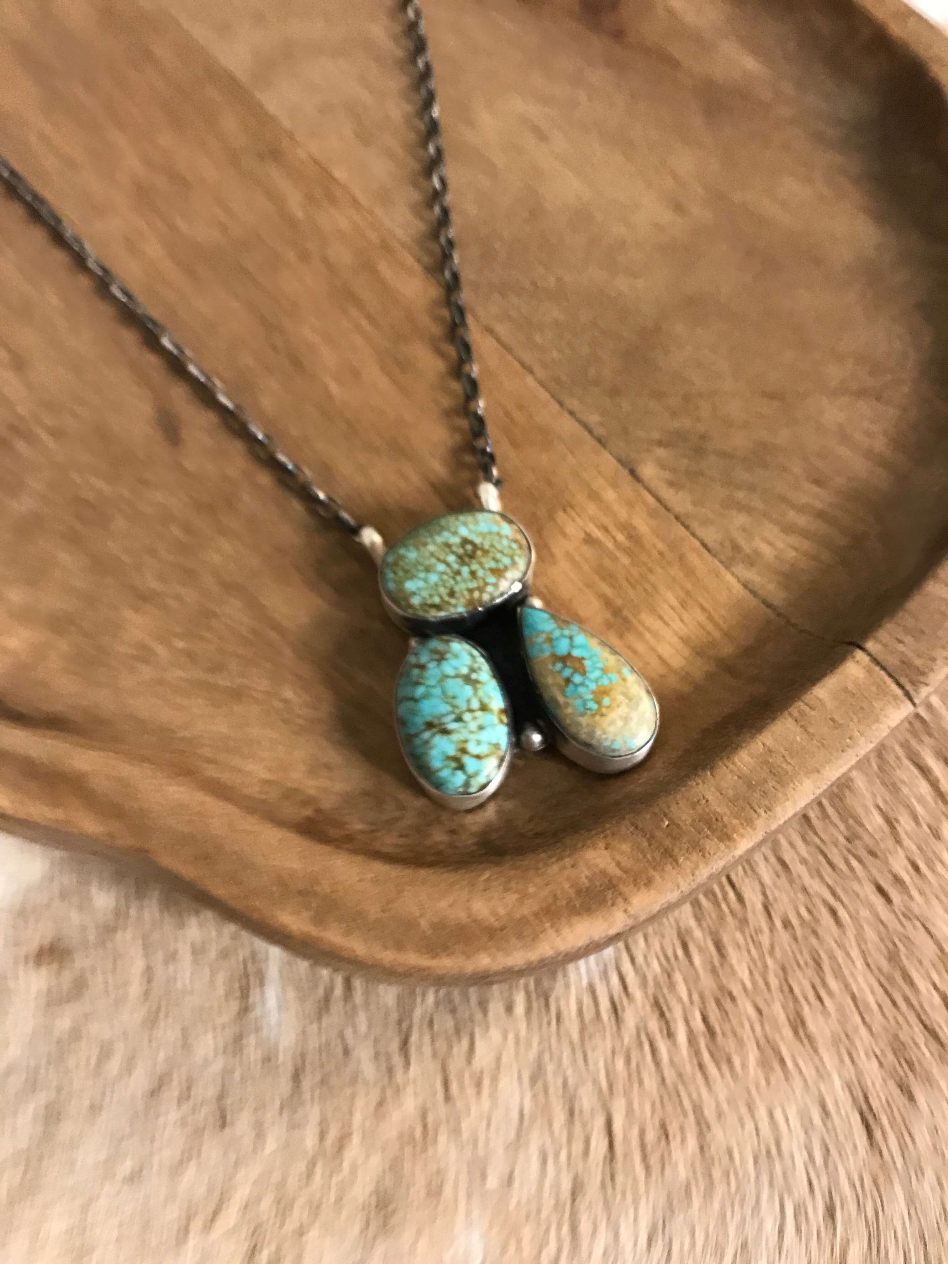 The Tempe Necklace, 22-Necklaces-Calli Co., Turquoise and Silver Jewelry, Native American Handmade, Zuni Tribe, Navajo Tribe, Brock Texas