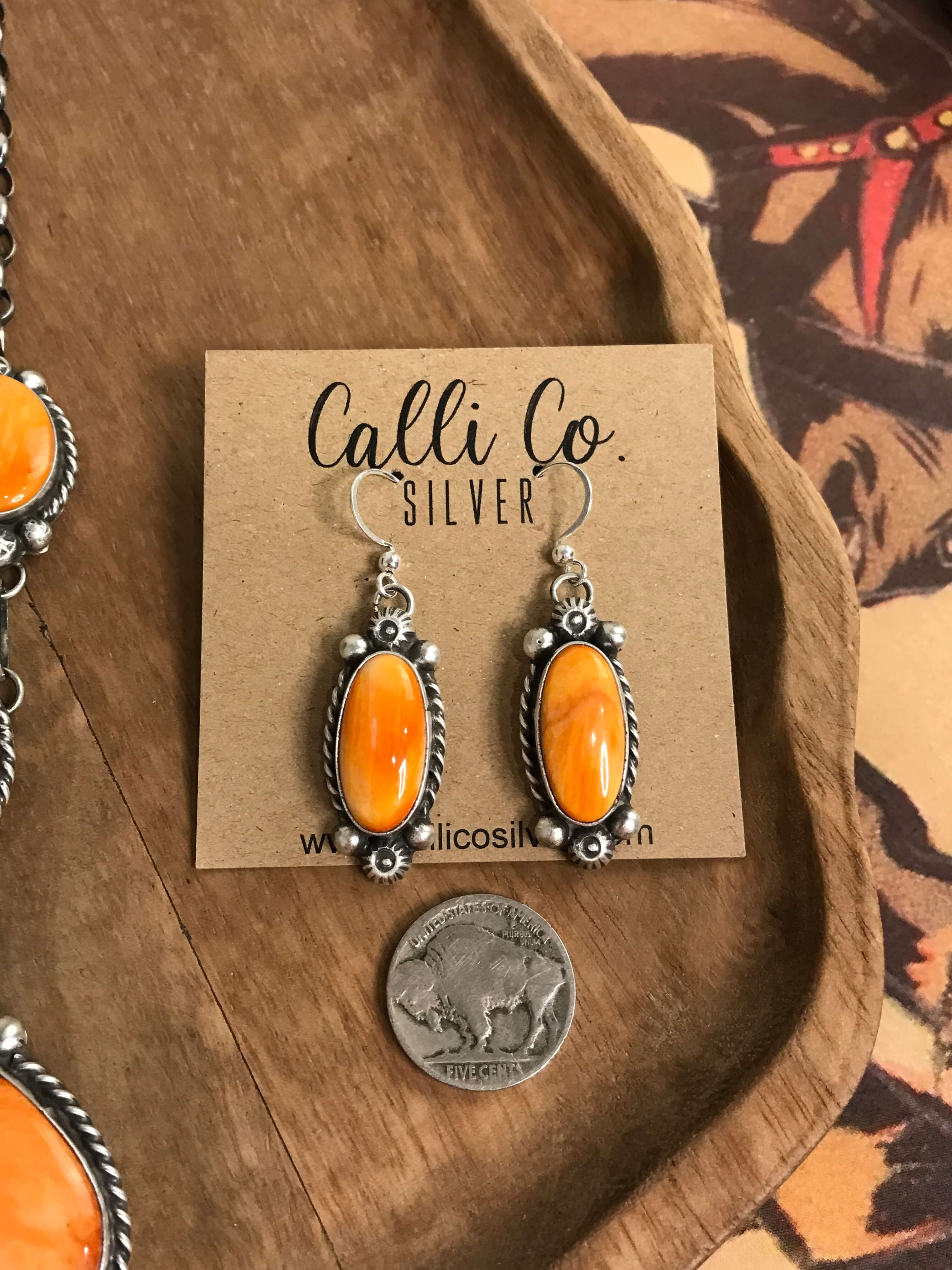 The Clermont Lariat Necklace Set-Necklaces-Calli Co., Turquoise and Silver Jewelry, Native American Handmade, Zuni Tribe, Navajo Tribe, Brock Texas