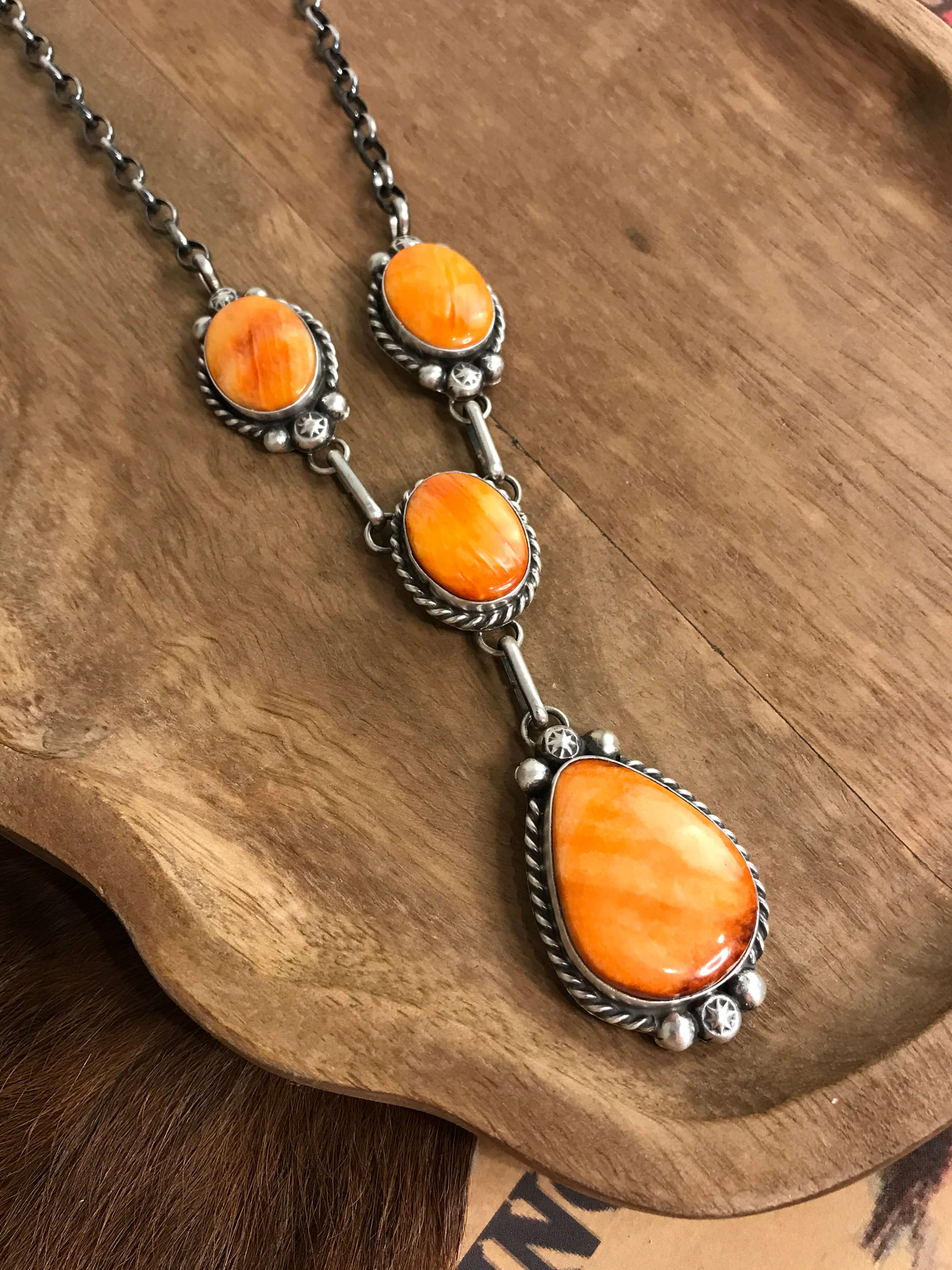 The Clermont Lariat Necklace Set-Necklaces-Calli Co., Turquoise and Silver Jewelry, Native American Handmade, Zuni Tribe, Navajo Tribe, Brock Texas