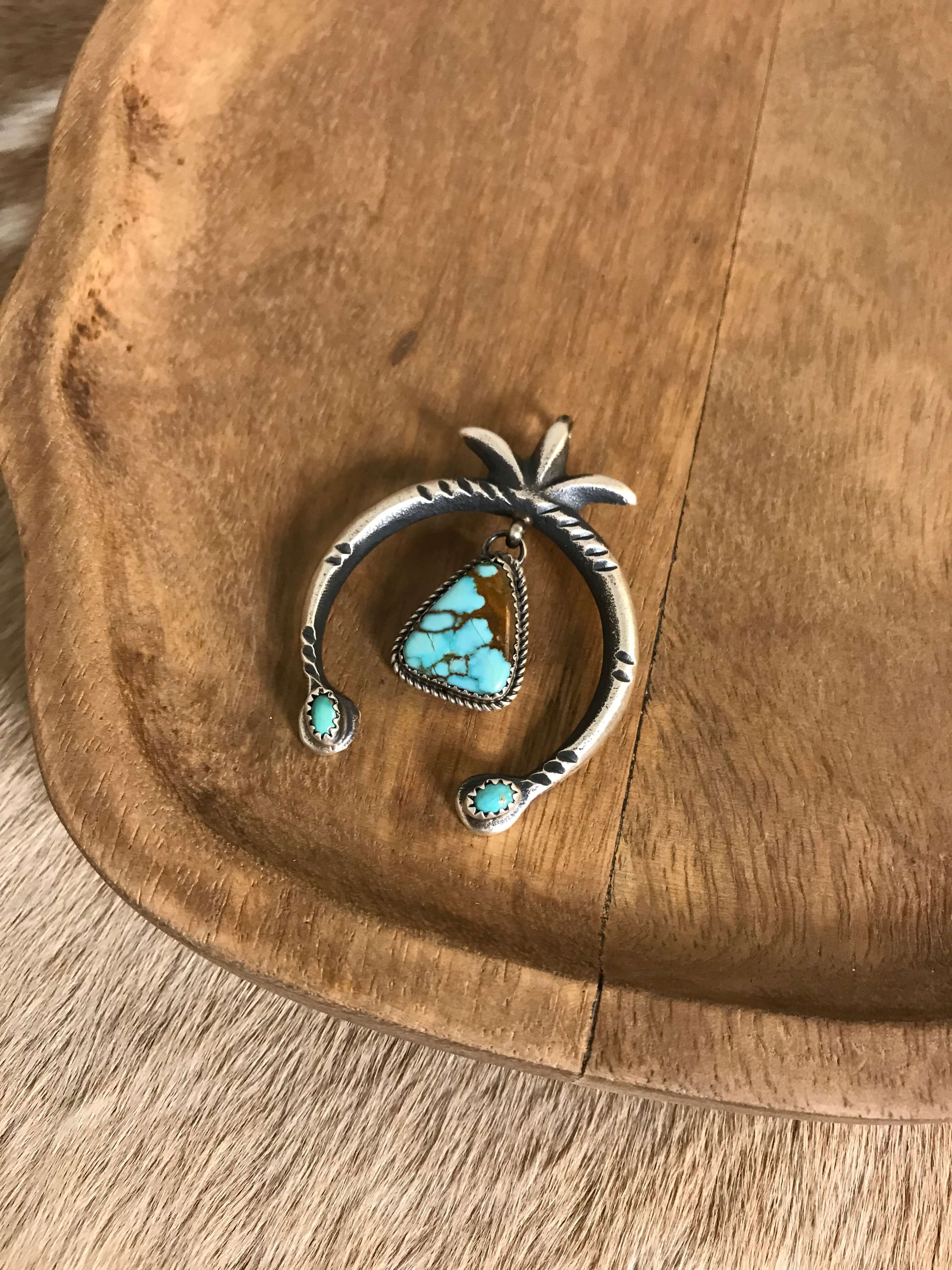 The Artecko Naja Pendant, 6-Pendants-Calli Co., Turquoise and Silver Jewelry, Native American Handmade, Zuni Tribe, Navajo Tribe, Brock Texas