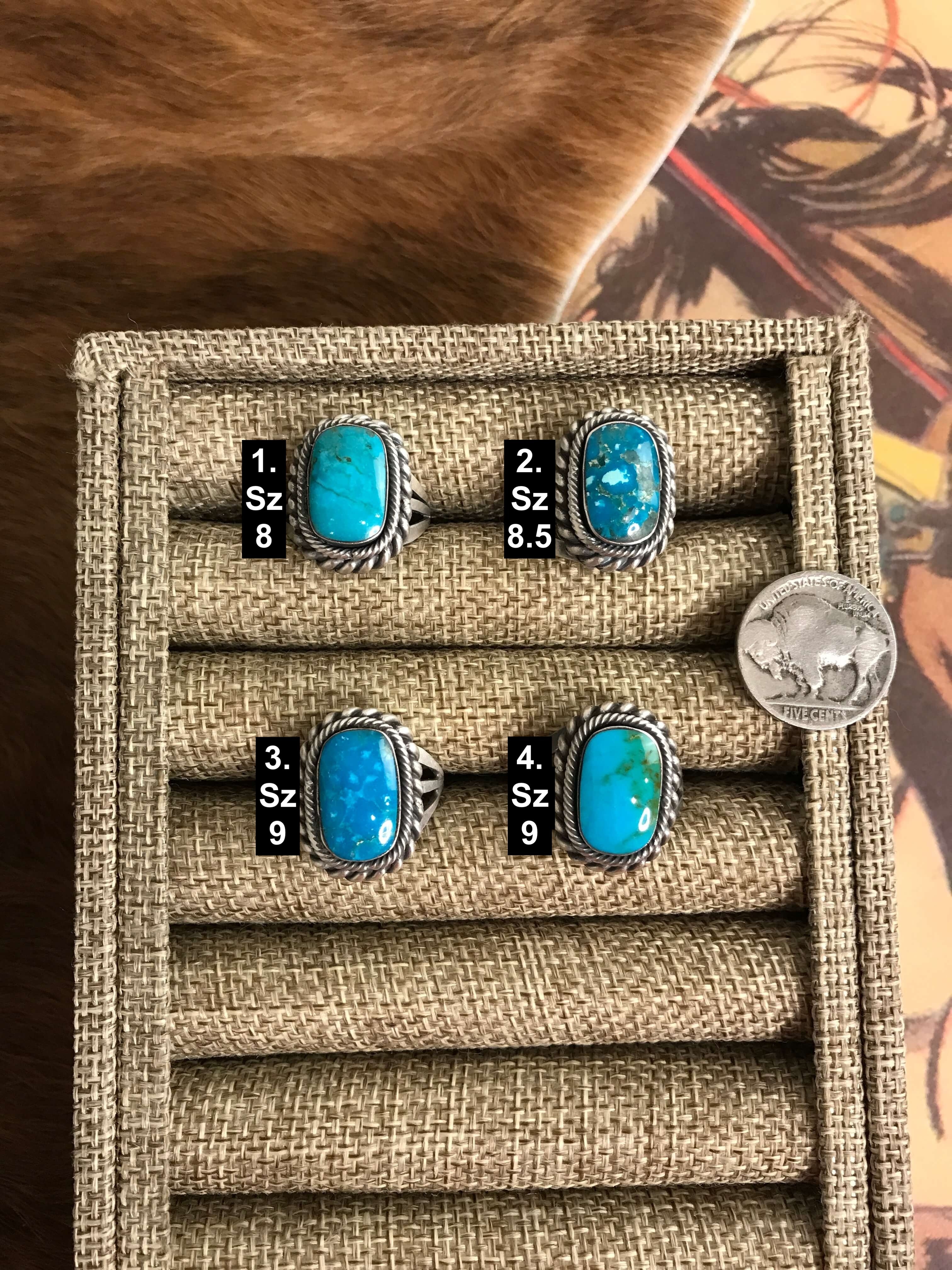 The Calypso Rings XX-Rings-Calli Co., Turquoise and Silver Jewelry, Native American Handmade, Zuni Tribe, Navajo Tribe, Brock Texas