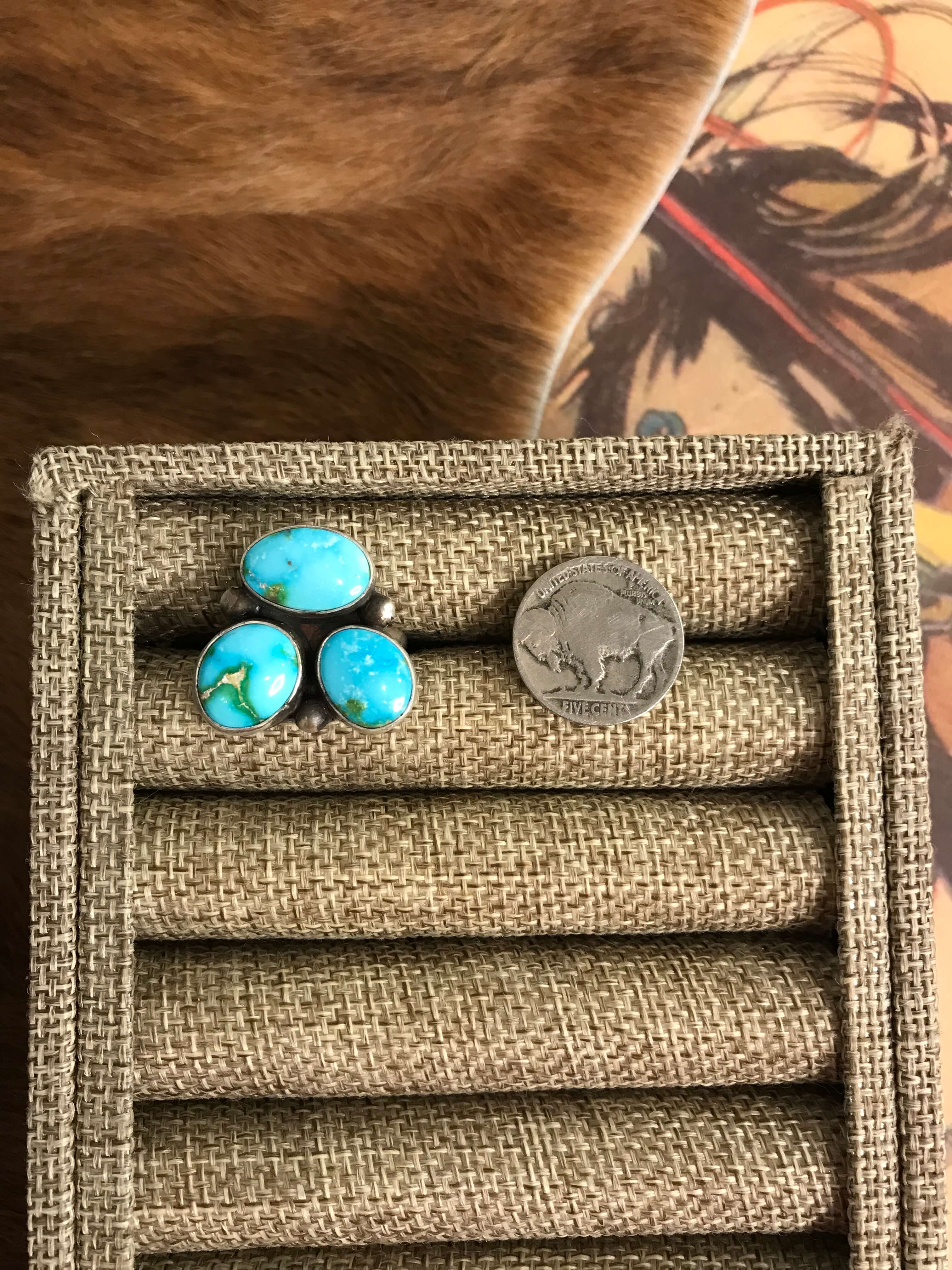 The Tempe Ring 1, Sz. 7 XX-Rings-Calli Co., Turquoise and Silver Jewelry, Native American Handmade, Zuni Tribe, Navajo Tribe, Brock Texas