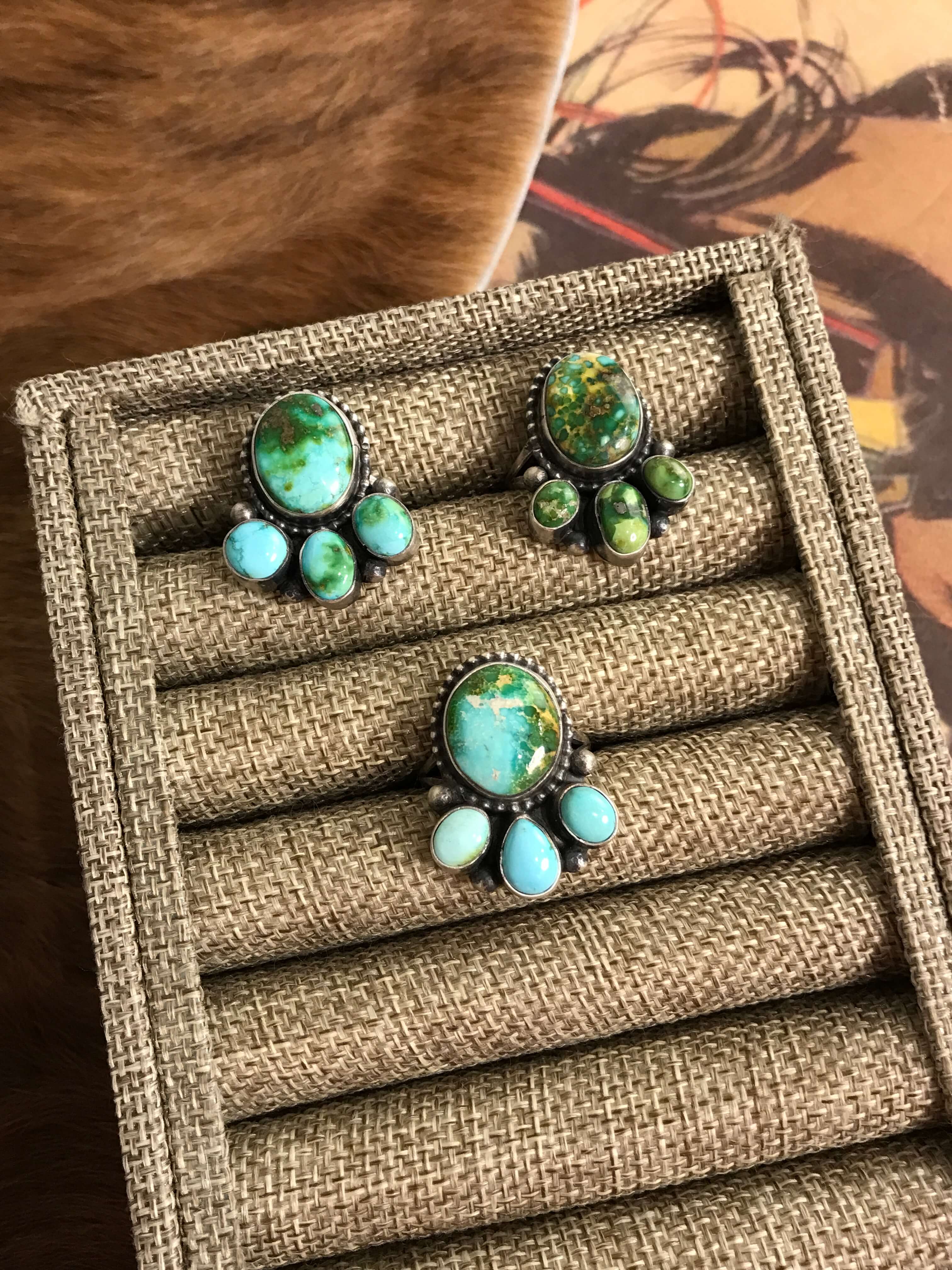 The Barwick Rings-Rings-Calli Co., Turquoise and Silver Jewelry, Native American Handmade, Zuni Tribe, Navajo Tribe, Brock Texas