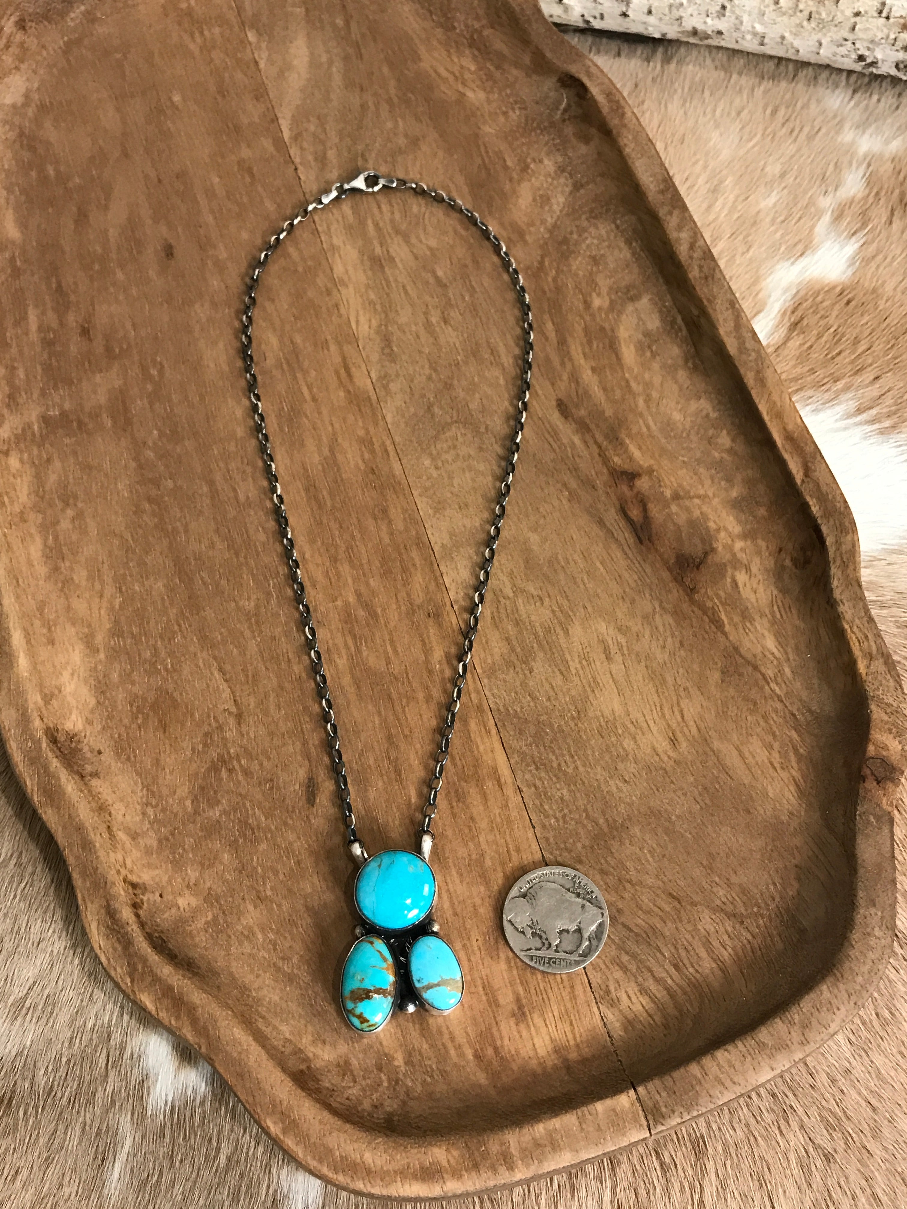 The Tempe Necklace, 17-Necklaces-Calli Co., Turquoise and Silver Jewelry, Native American Handmade, Zuni Tribe, Navajo Tribe, Brock Texas