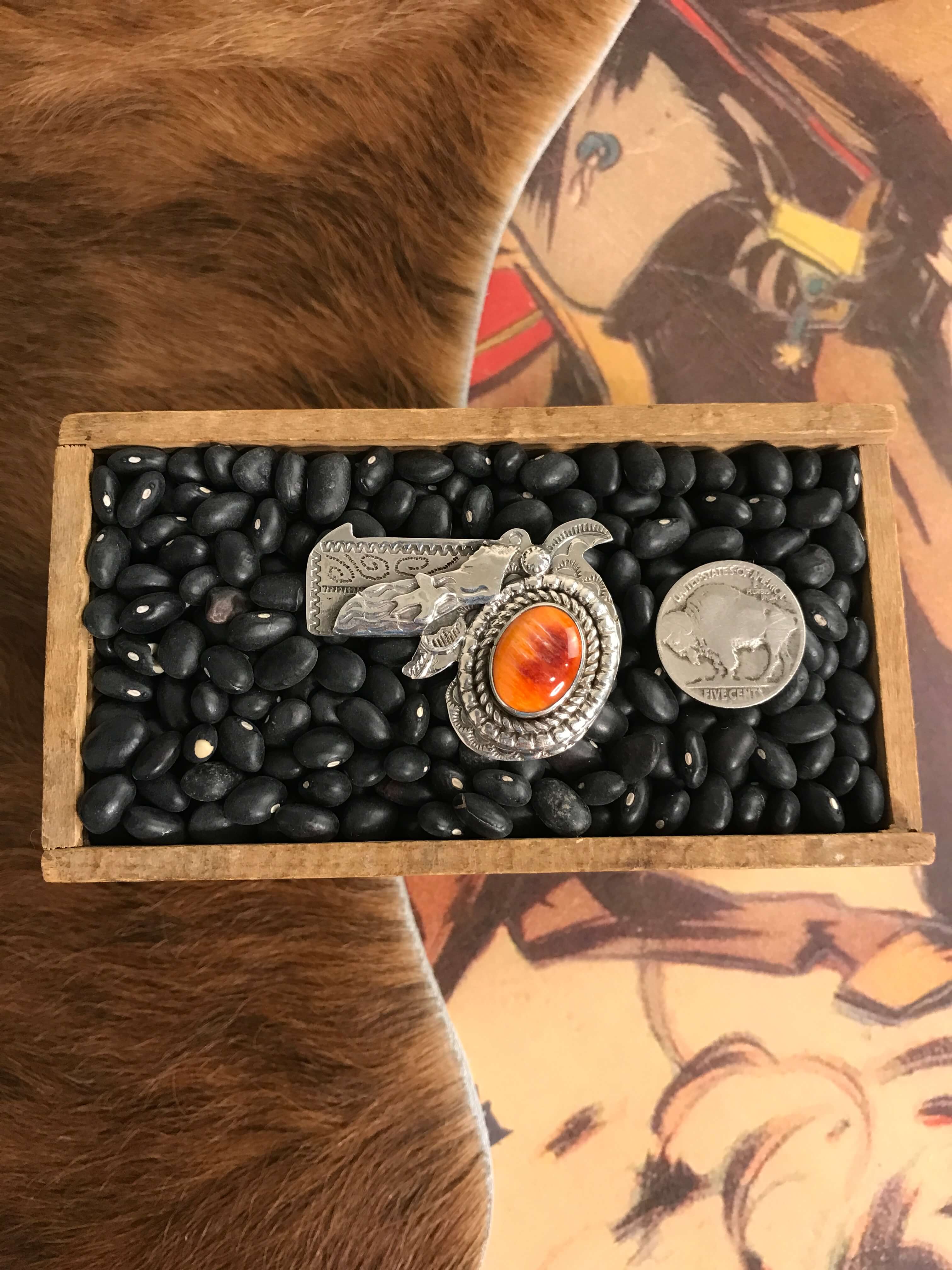 The Annie Oakley Adjustable Ring, 1-Rings-Calli Co., Turquoise and Silver Jewelry, Native American Handmade, Zuni Tribe, Navajo Tribe, Brock Texas