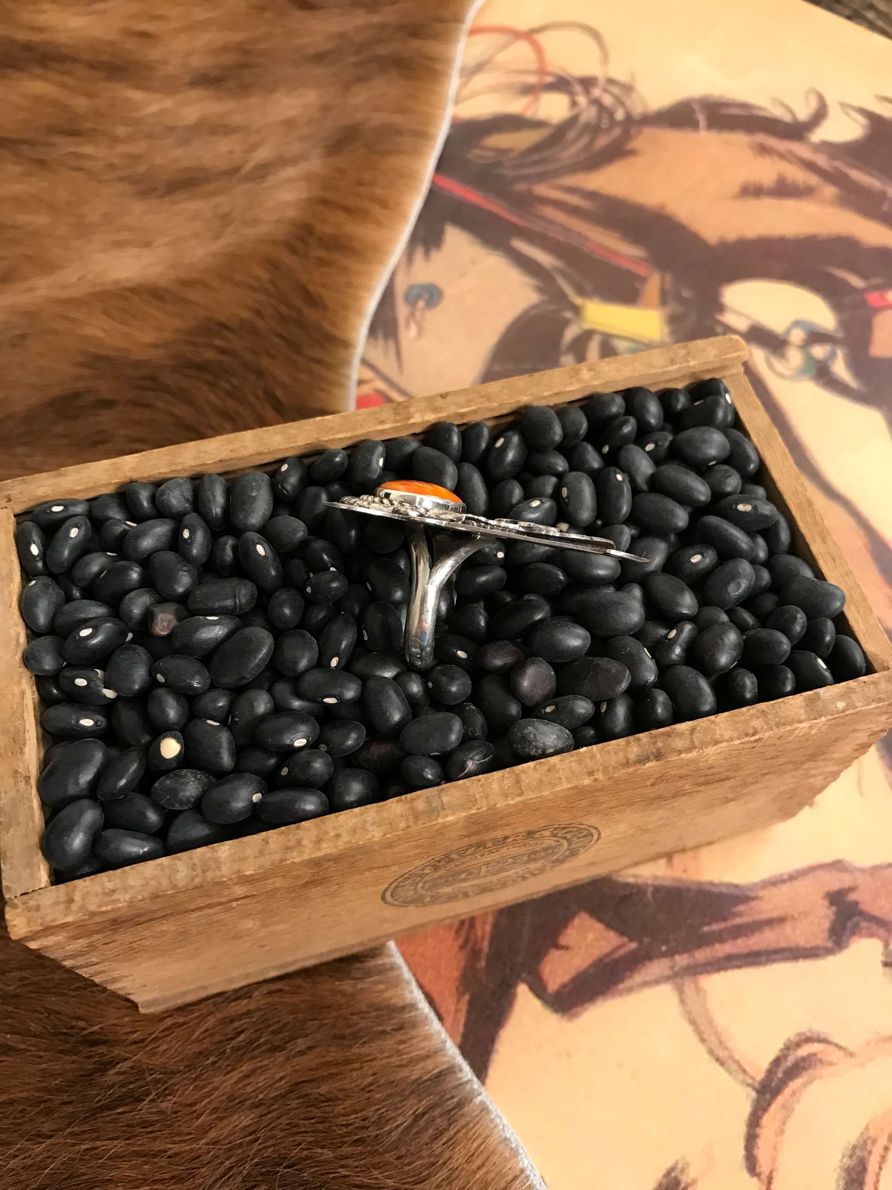 The Annie Oakley Adjustable Ring, 1-Rings-Calli Co., Turquoise and Silver Jewelry, Native American Handmade, Zuni Tribe, Navajo Tribe, Brock Texas