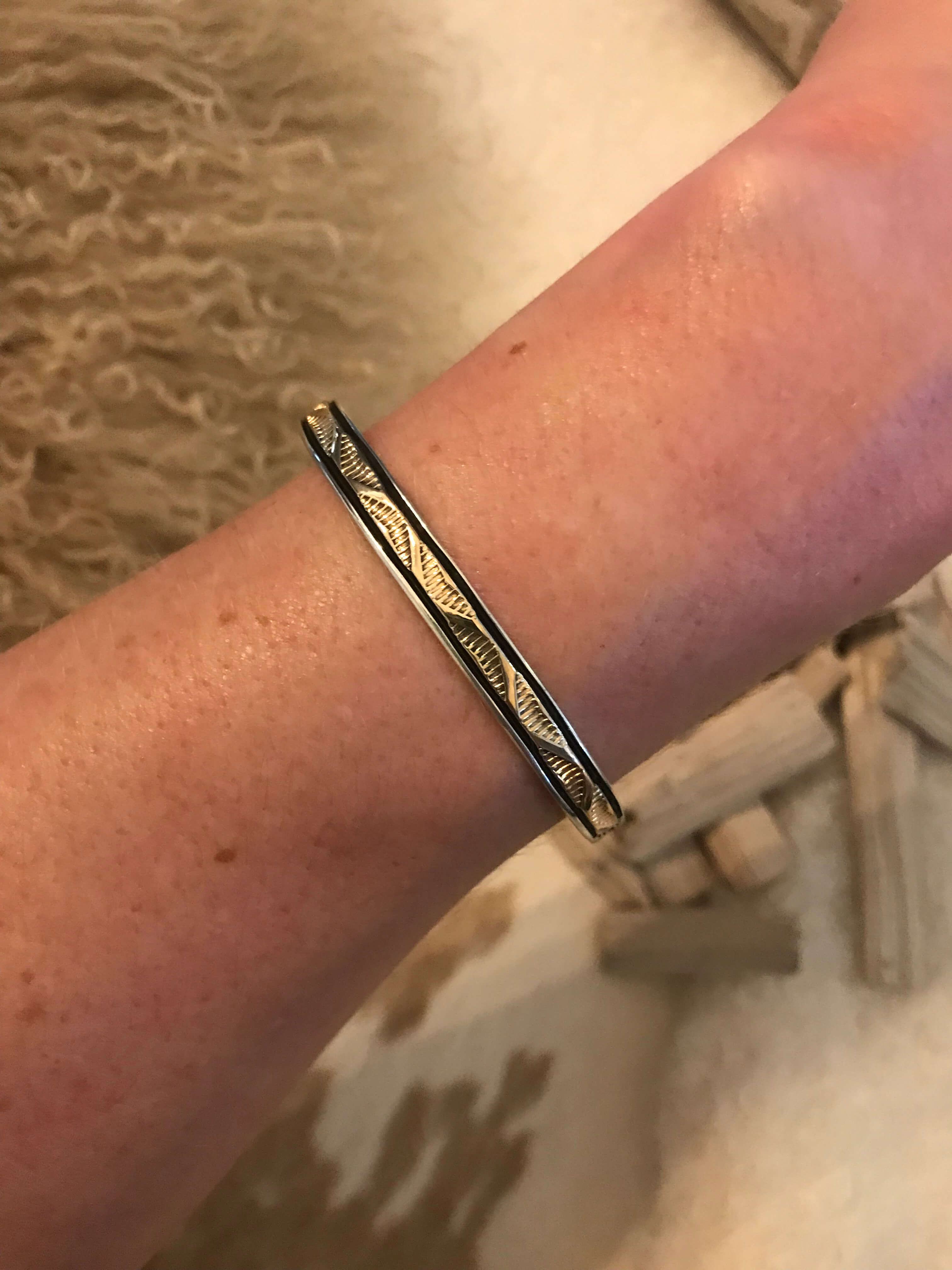 The Golden Cuff, 6-Bracelets & Cuffs-Calli Co., Turquoise and Silver Jewelry, Native American Handmade, Zuni Tribe, Navajo Tribe, Brock Texas