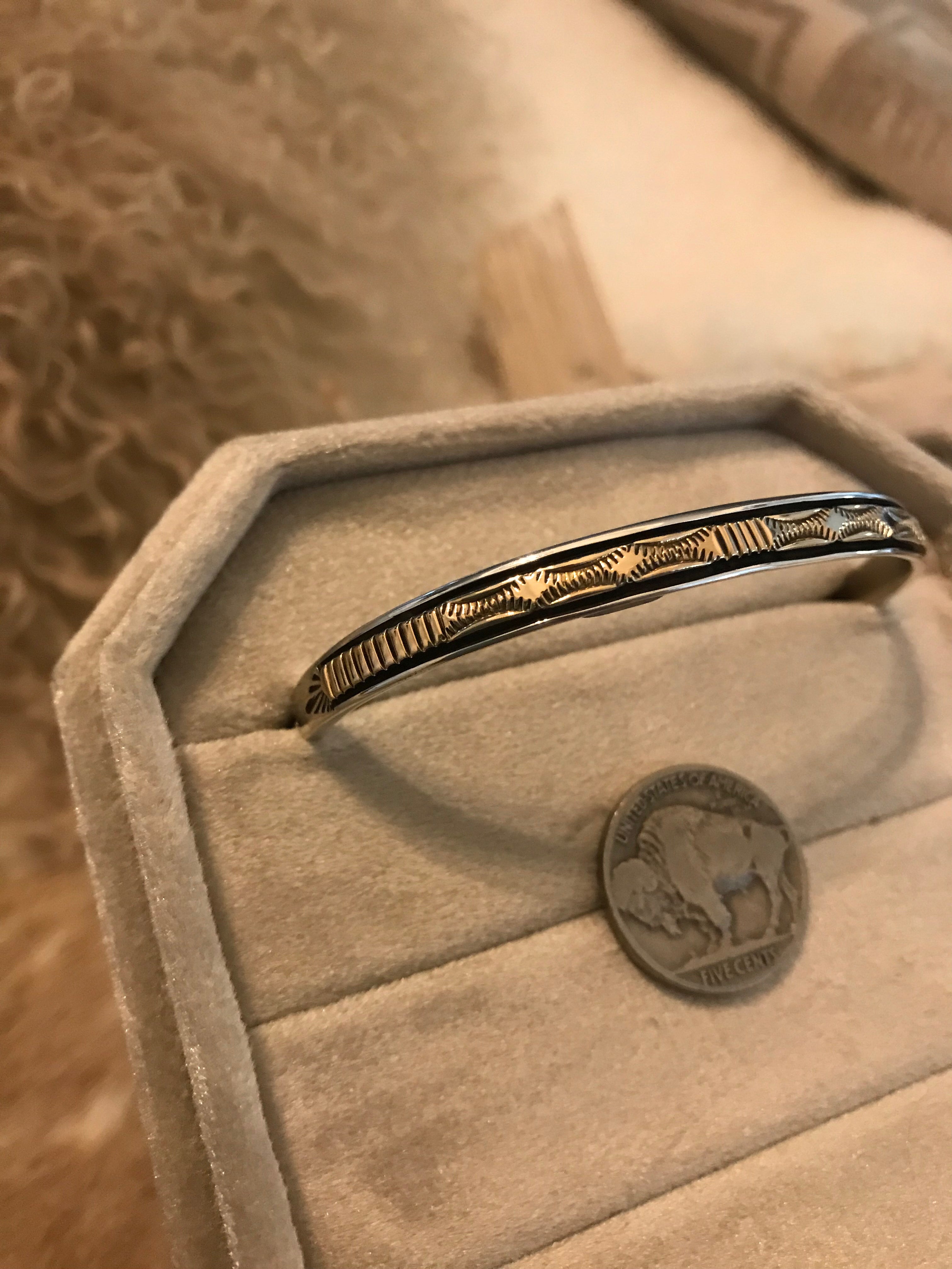 The Golden Cuff, 7-Bracelets & Cuffs-Calli Co., Turquoise and Silver Jewelry, Native American Handmade, Zuni Tribe, Navajo Tribe, Brock Texas