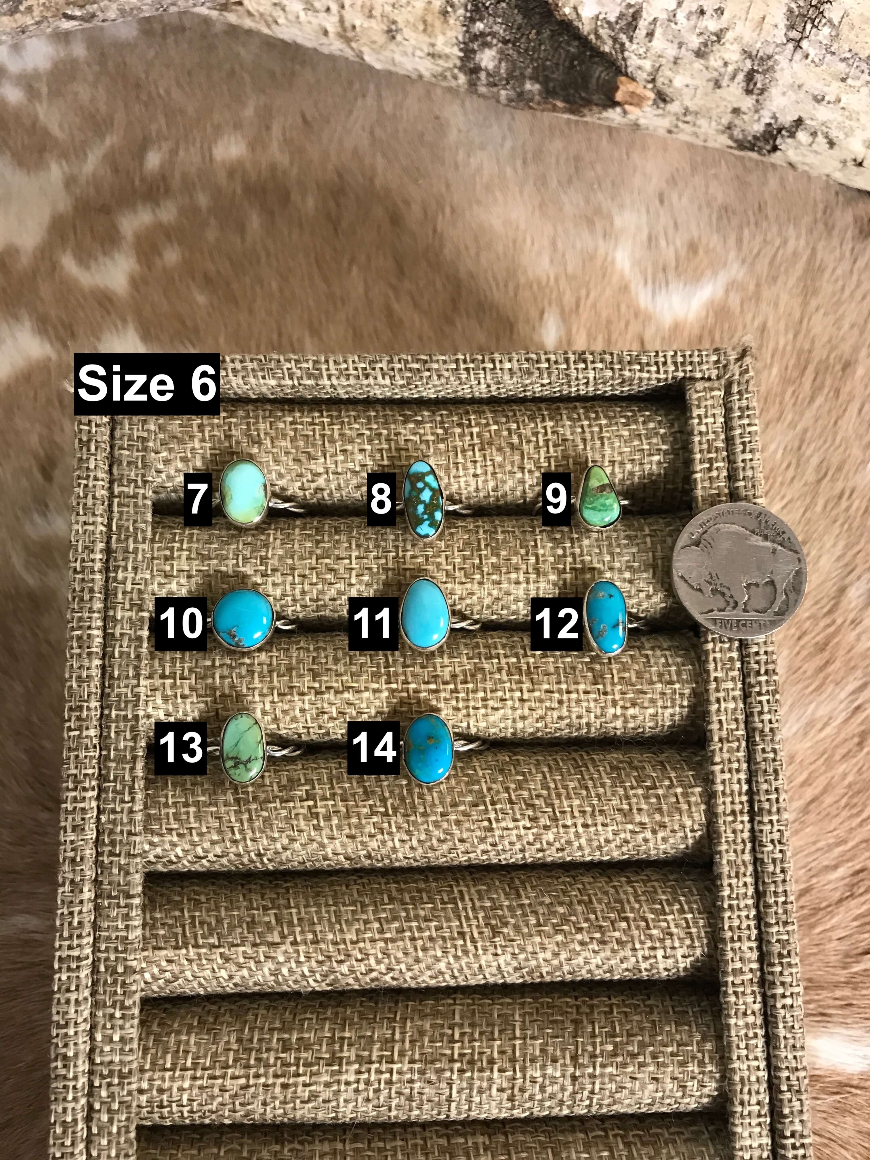 The Willowcreek Turquoise Rings-Rings-Calli Co., Turquoise and Silver Jewelry, Native American Handmade, Zuni Tribe, Navajo Tribe, Brock Texas