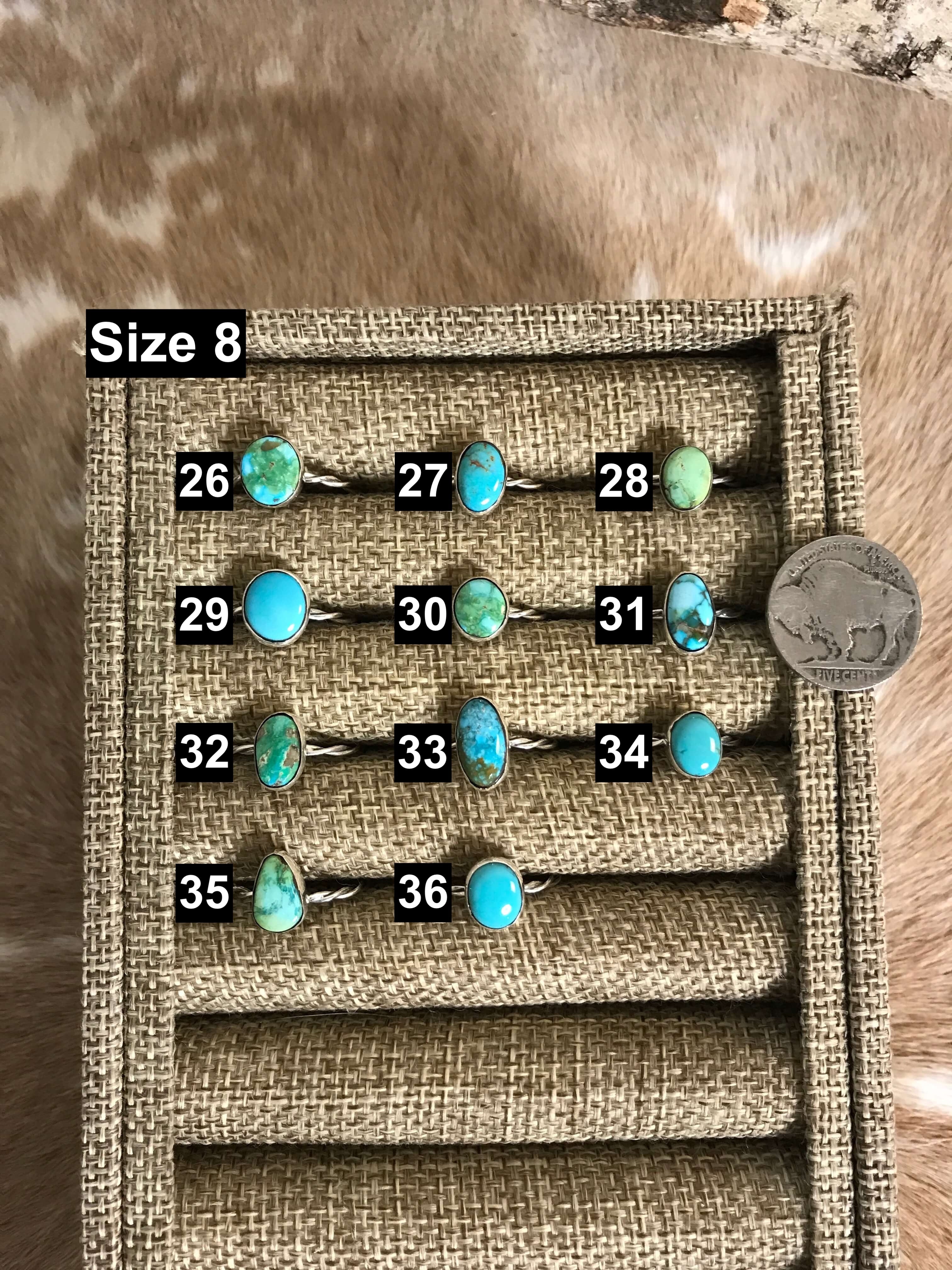 The Willowcreek Turquoise Rings-Rings-Calli Co., Turquoise and Silver Jewelry, Native American Handmade, Zuni Tribe, Navajo Tribe, Brock Texas