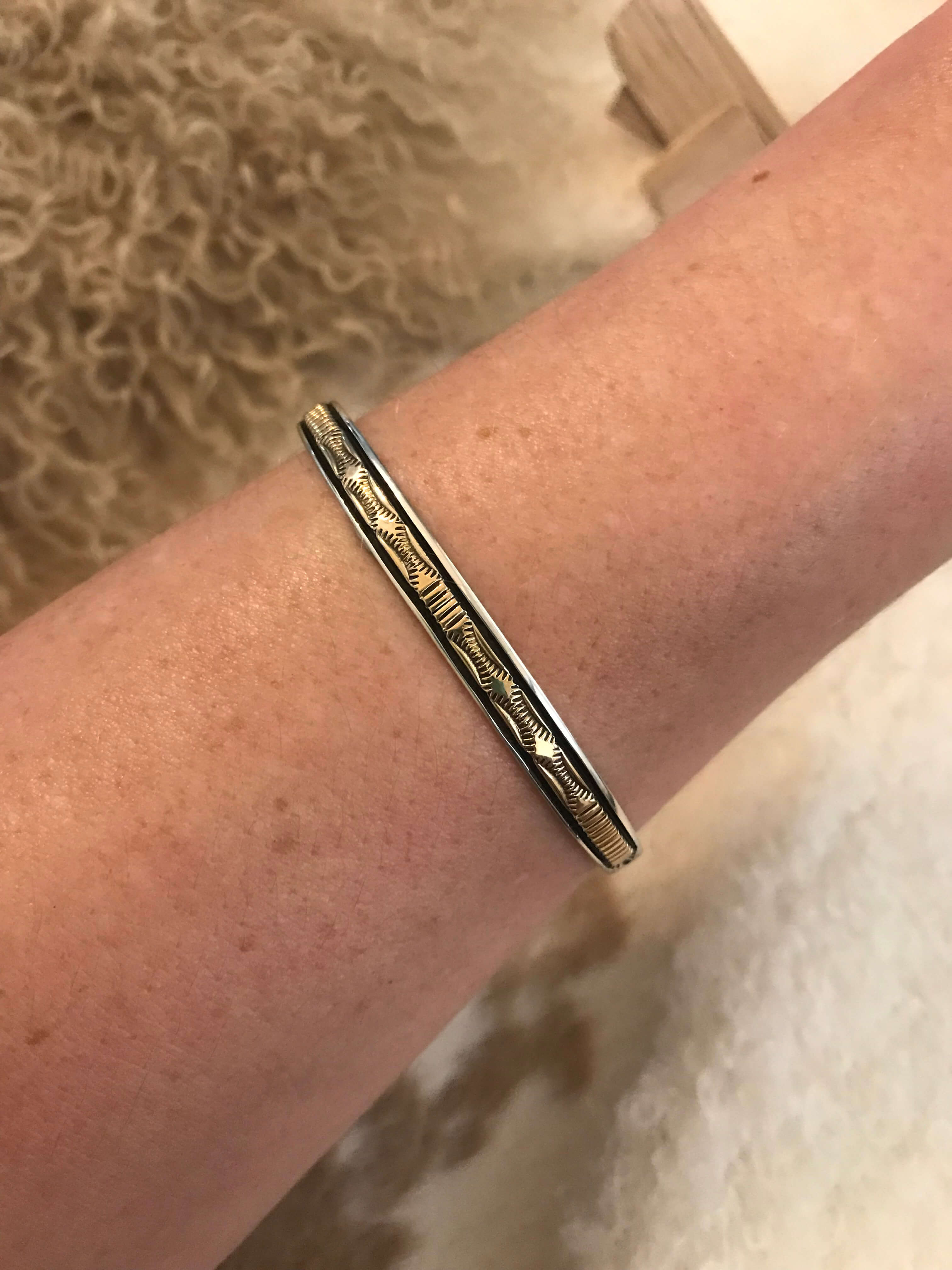 The Golden Cuff, 7-Bracelets & Cuffs-Calli Co., Turquoise and Silver Jewelry, Native American Handmade, Zuni Tribe, Navajo Tribe, Brock Texas