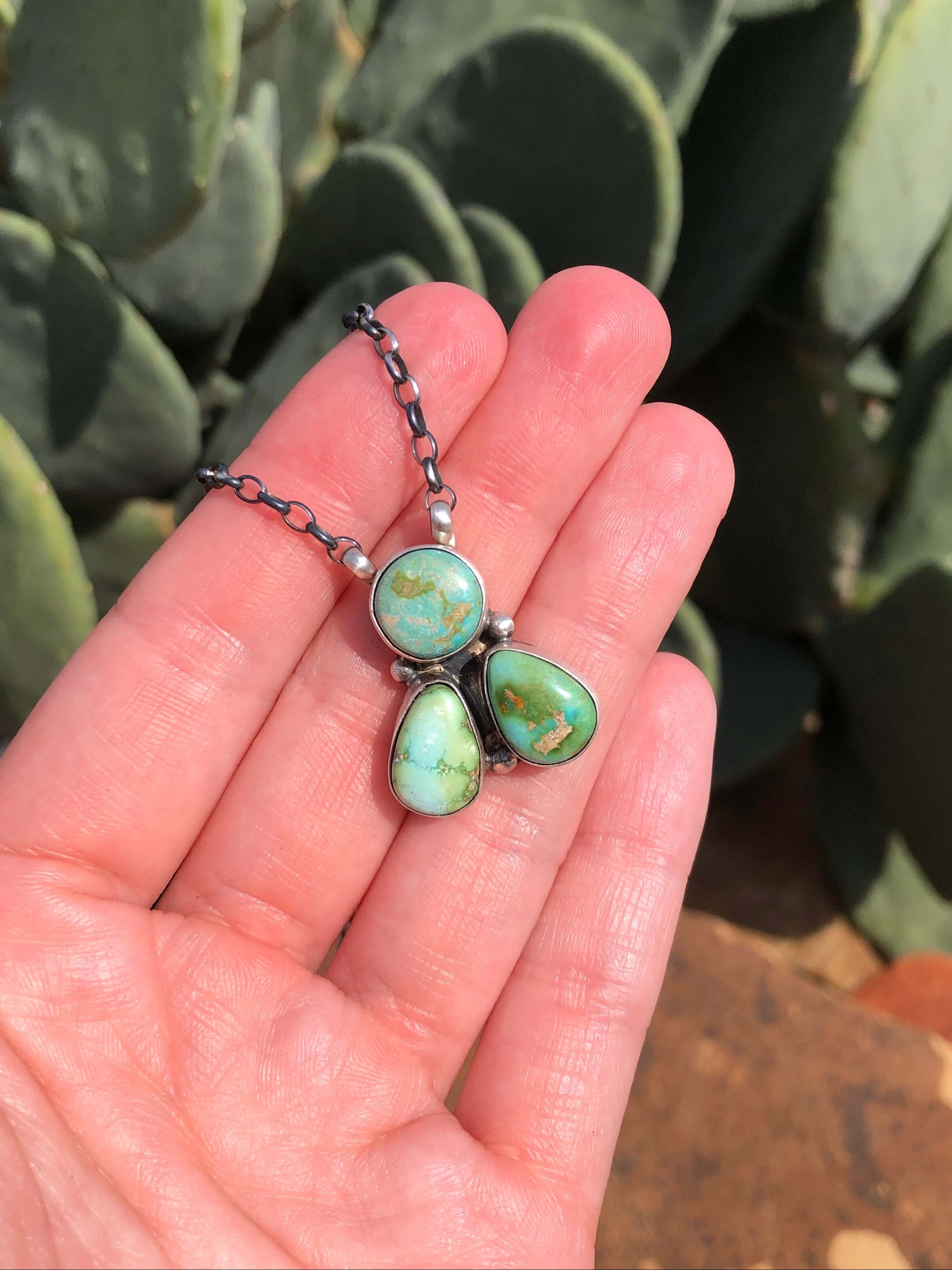 The Tempe Necklace, 11-Necklaces-Calli Co., Turquoise and Silver Jewelry, Native American Handmade, Zuni Tribe, Navajo Tribe, Brock Texas