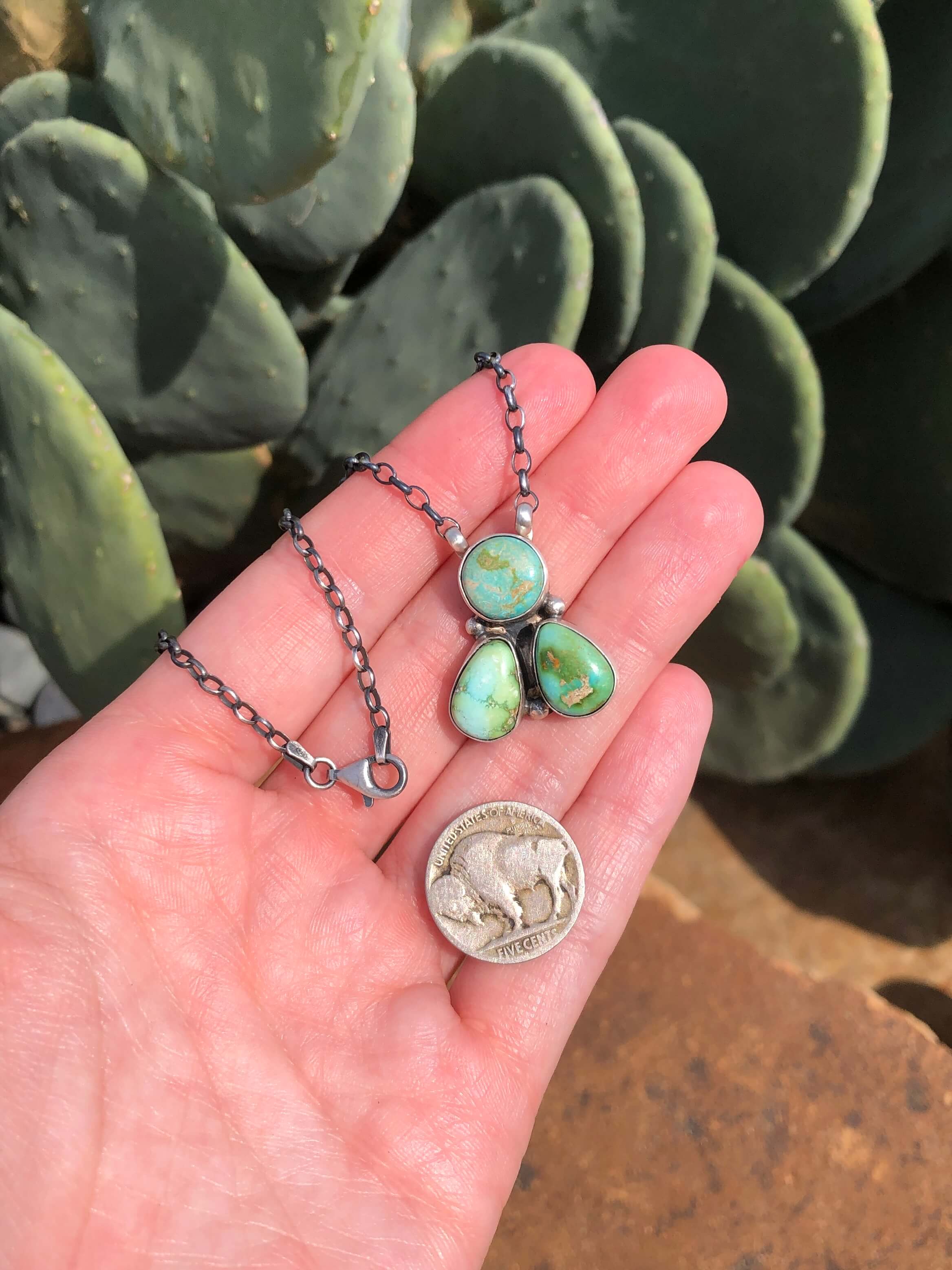 The Tempe Necklace, 11-Necklaces-Calli Co., Turquoise and Silver Jewelry, Native American Handmade, Zuni Tribe, Navajo Tribe, Brock Texas