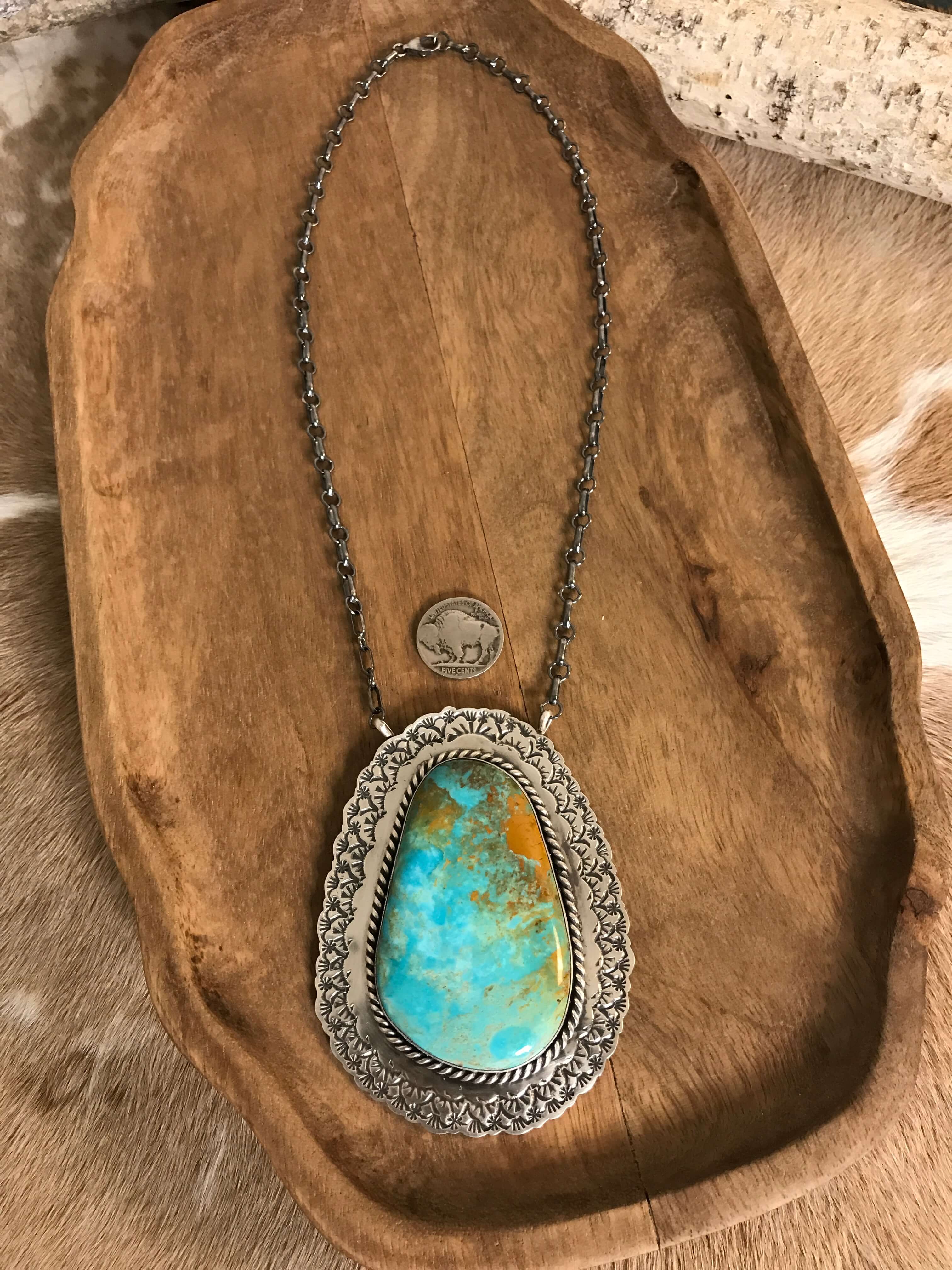The Mirrormont Necklace, 3-Necklaces-Calli Co., Turquoise and Silver Jewelry, Native American Handmade, Zuni Tribe, Navajo Tribe, Brock Texas