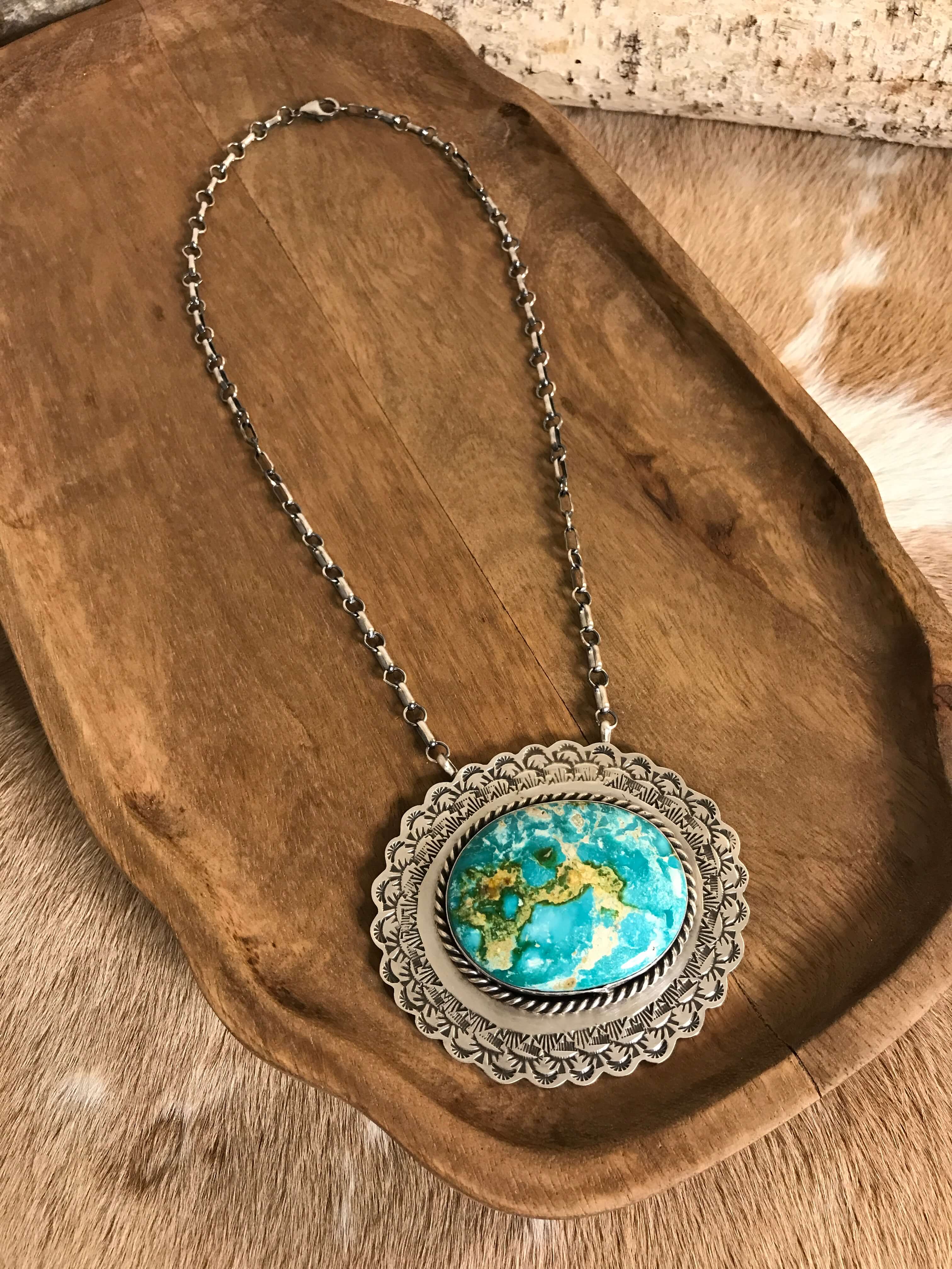 The Mirrormont Necklace, 5-Necklaces-Calli Co., Turquoise and Silver Jewelry, Native American Handmade, Zuni Tribe, Navajo Tribe, Brock Texas