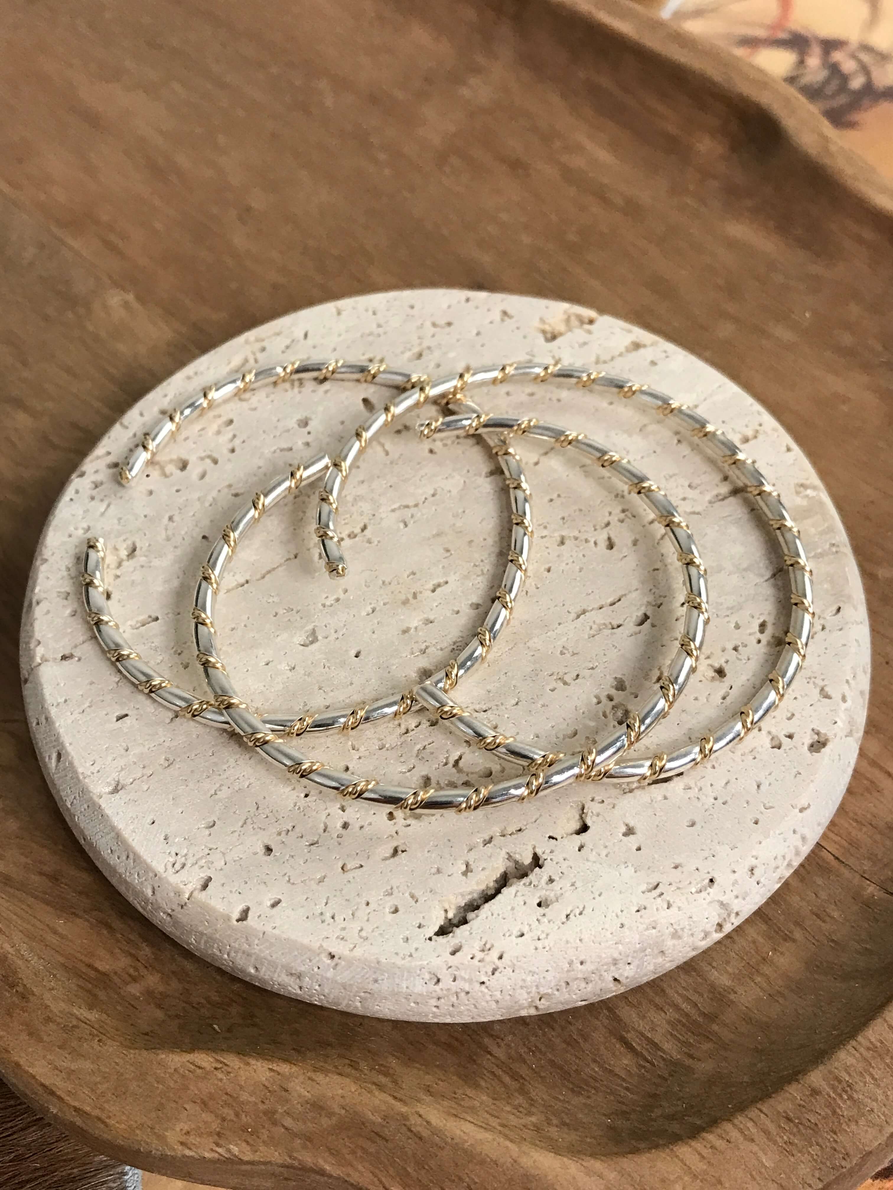 The Two Tone Twist Cuff-Bracelets & Cuffs-Calli Co., Turquoise and Silver Jewelry, Native American Handmade, Zuni Tribe, Navajo Tribe, Brock Texas