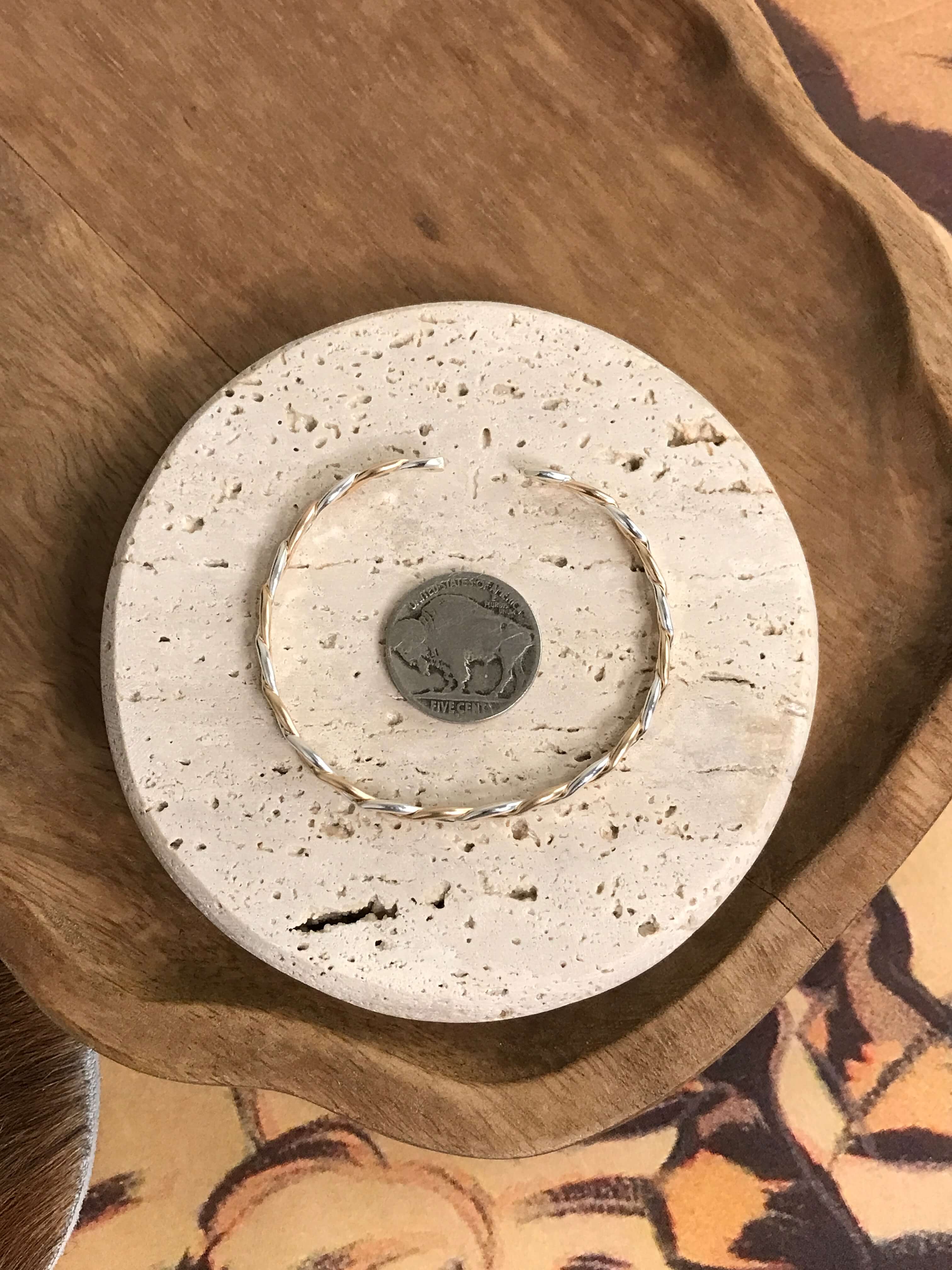 The Two Tone Braid Cuff-Bracelets & Cuffs-Calli Co., Turquoise and Silver Jewelry, Native American Handmade, Zuni Tribe, Navajo Tribe, Brock Texas