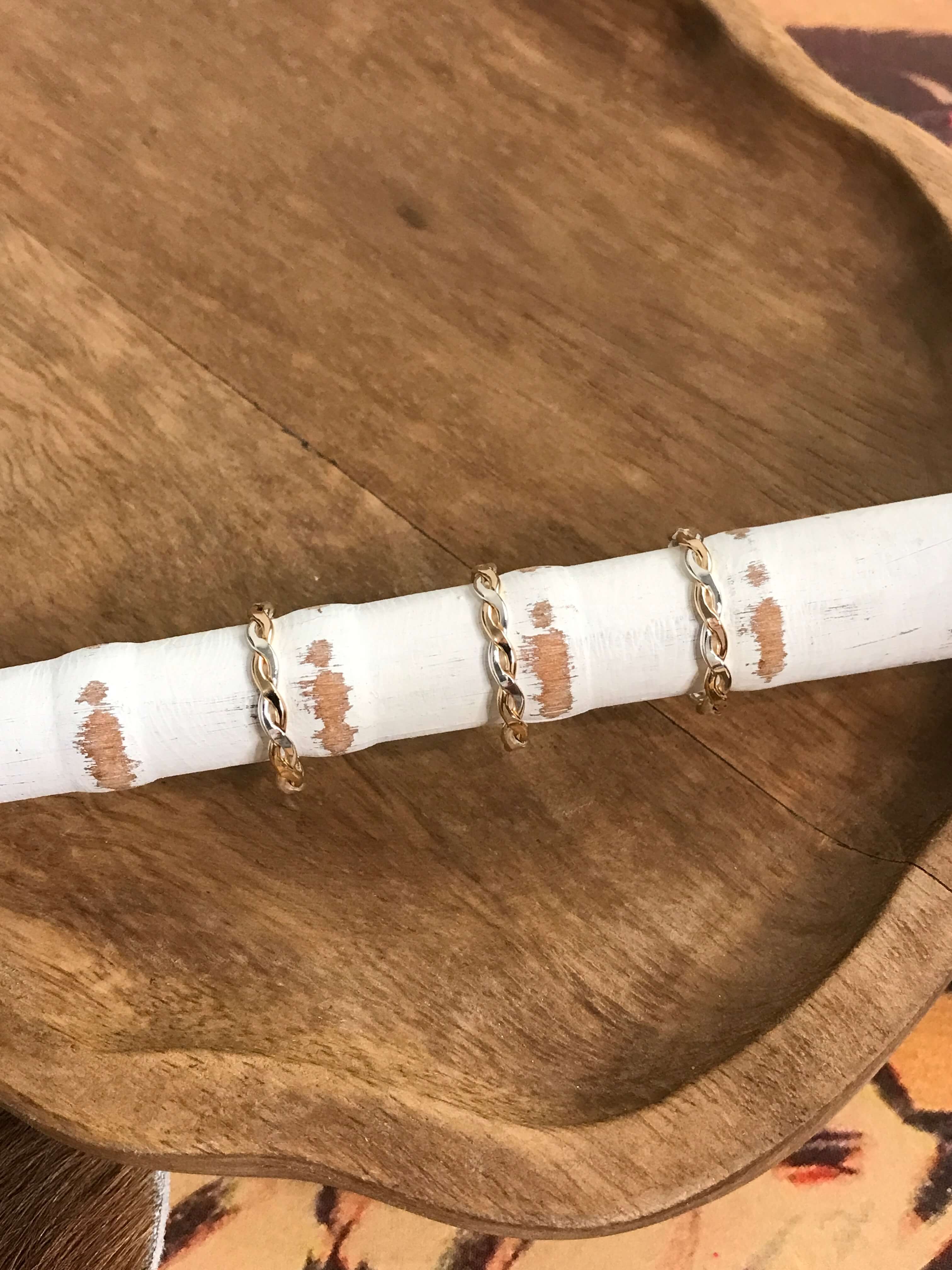 The Two Tone Braid Ring-Rings-Calli Co., Turquoise and Silver Jewelry, Native American Handmade, Zuni Tribe, Navajo Tribe, Brock Texas