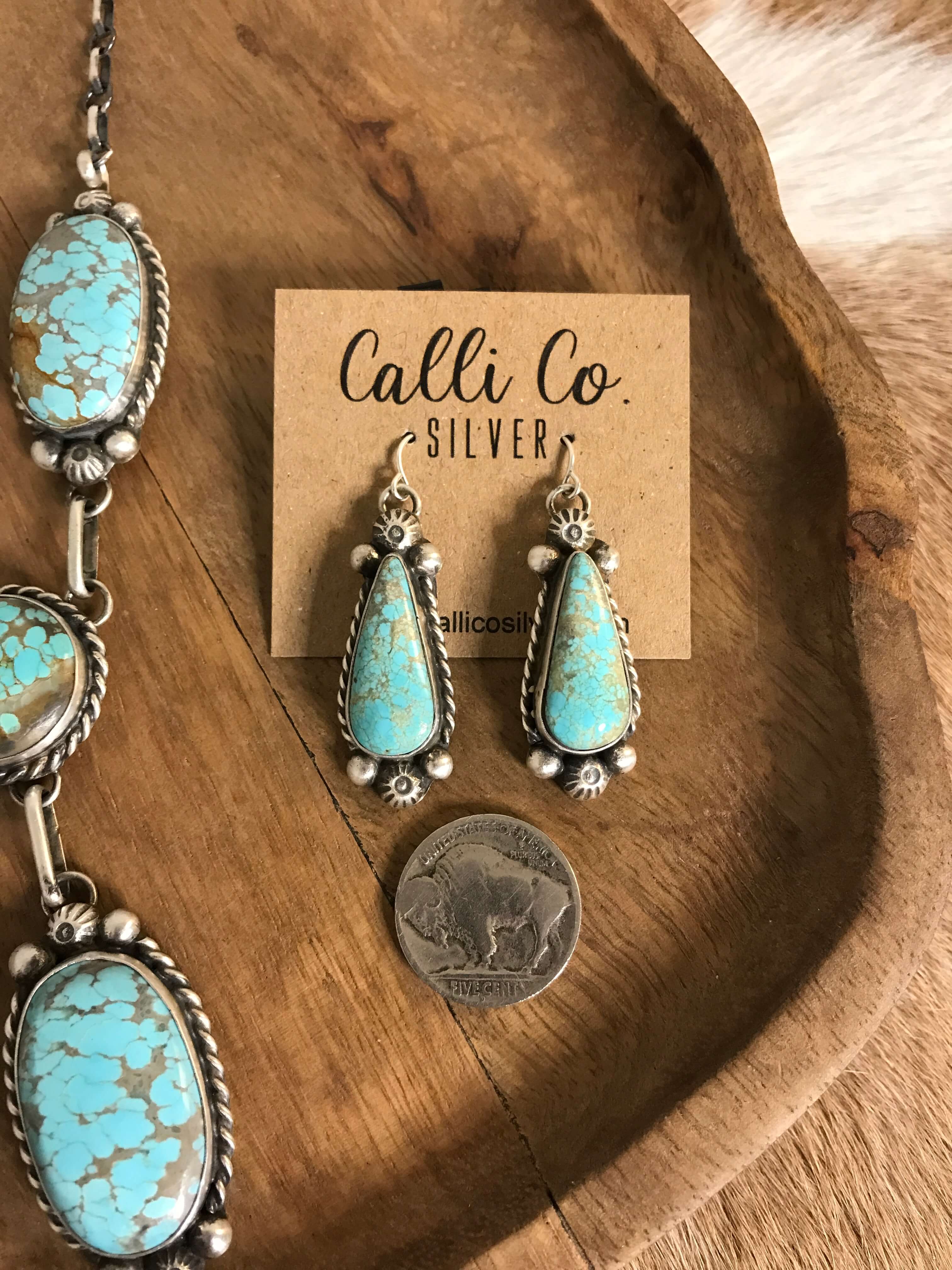 The Copeland Lariat Necklace Set, 14-Necklaces-Calli Co., Turquoise and Silver Jewelry, Native American Handmade, Zuni Tribe, Navajo Tribe, Brock Texas