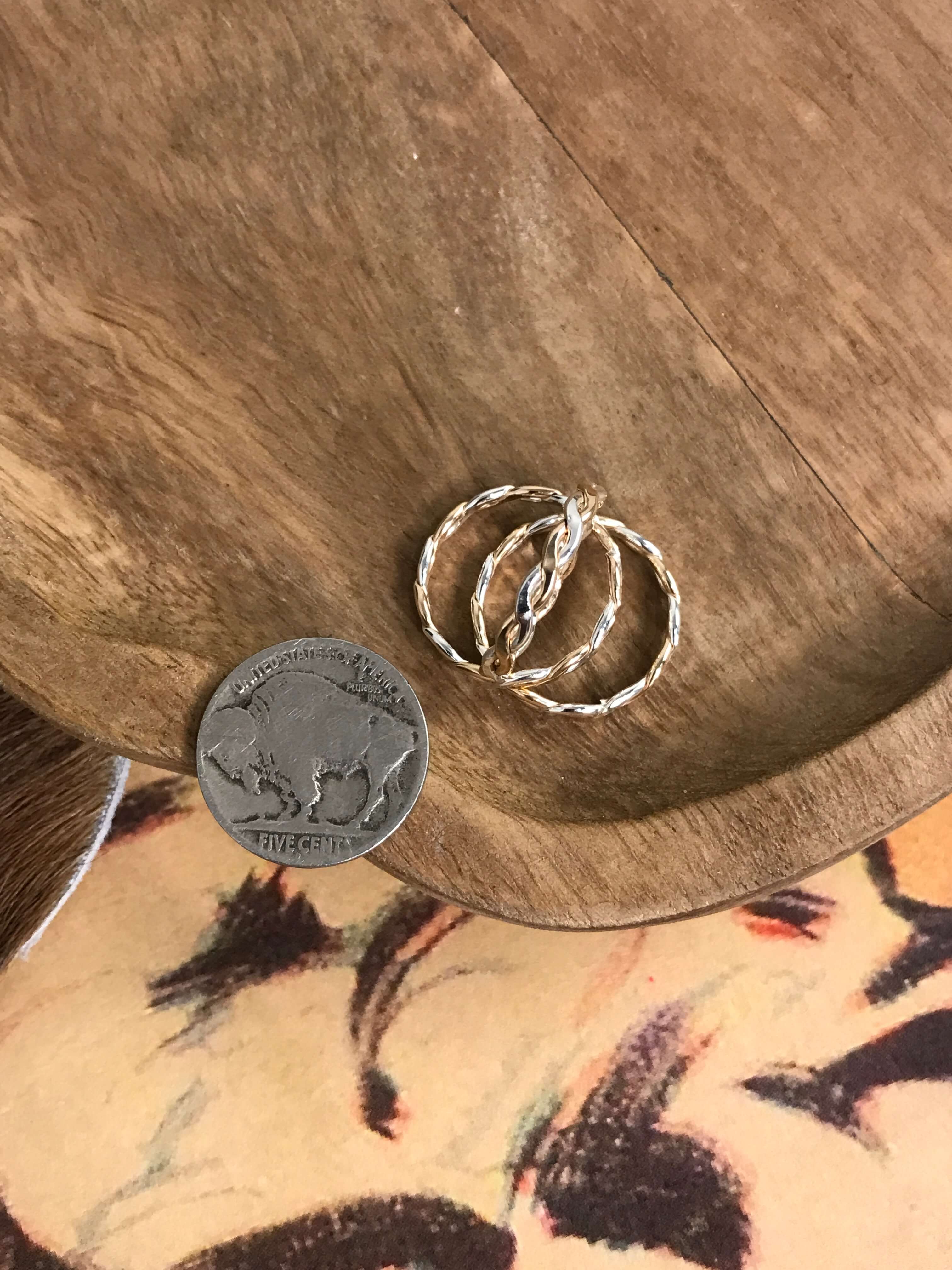 The Two Tone Braid Ring-Rings-Calli Co., Turquoise and Silver Jewelry, Native American Handmade, Zuni Tribe, Navajo Tribe, Brock Texas