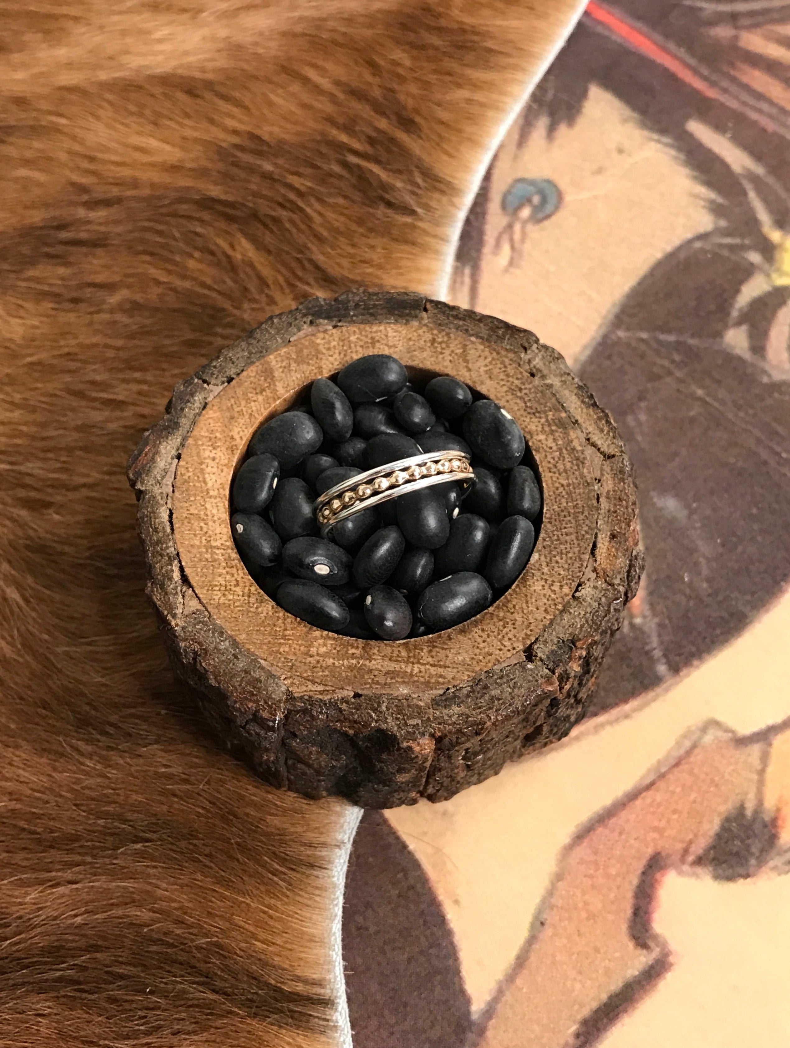 The Cabo Ring-Rings-Calli Co., Turquoise and Silver Jewelry, Native American Handmade, Zuni Tribe, Navajo Tribe, Brock Texas