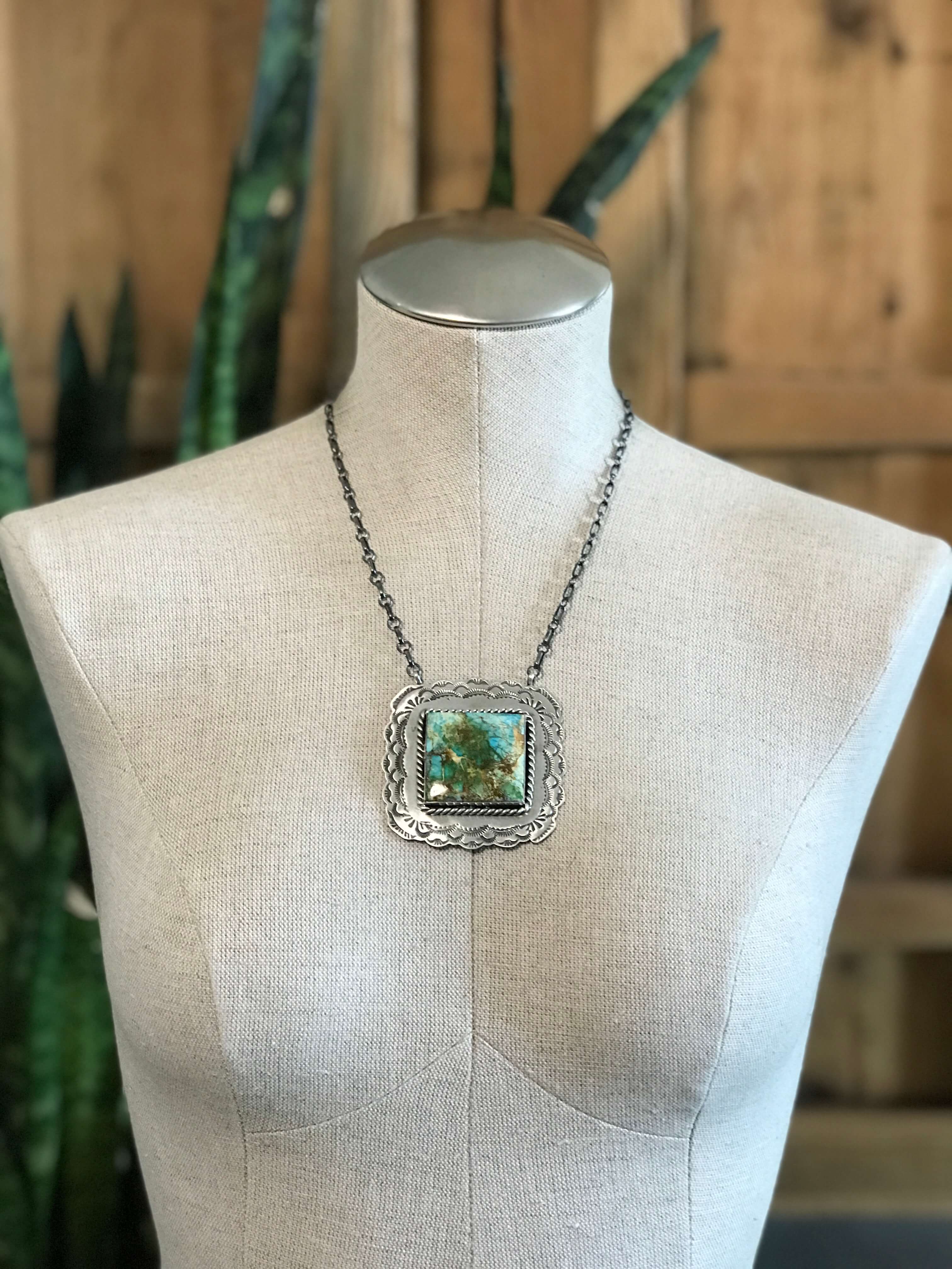 The Mirrormont Necklace, 4-Necklaces-Calli Co., Turquoise and Silver Jewelry, Native American Handmade, Zuni Tribe, Navajo Tribe, Brock Texas