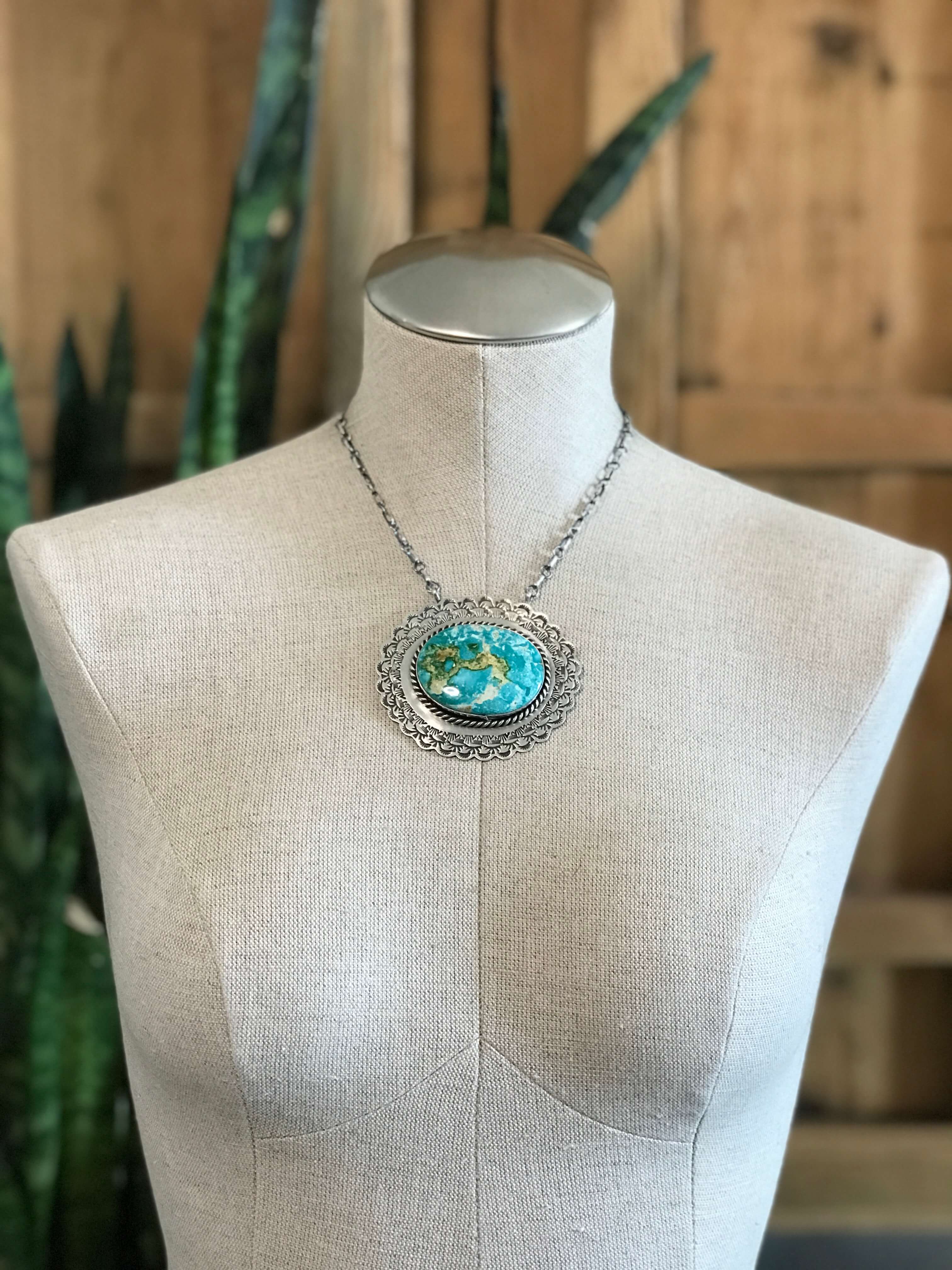 The Mirrormont Necklace, 5-Necklaces-Calli Co., Turquoise and Silver Jewelry, Native American Handmade, Zuni Tribe, Navajo Tribe, Brock Texas