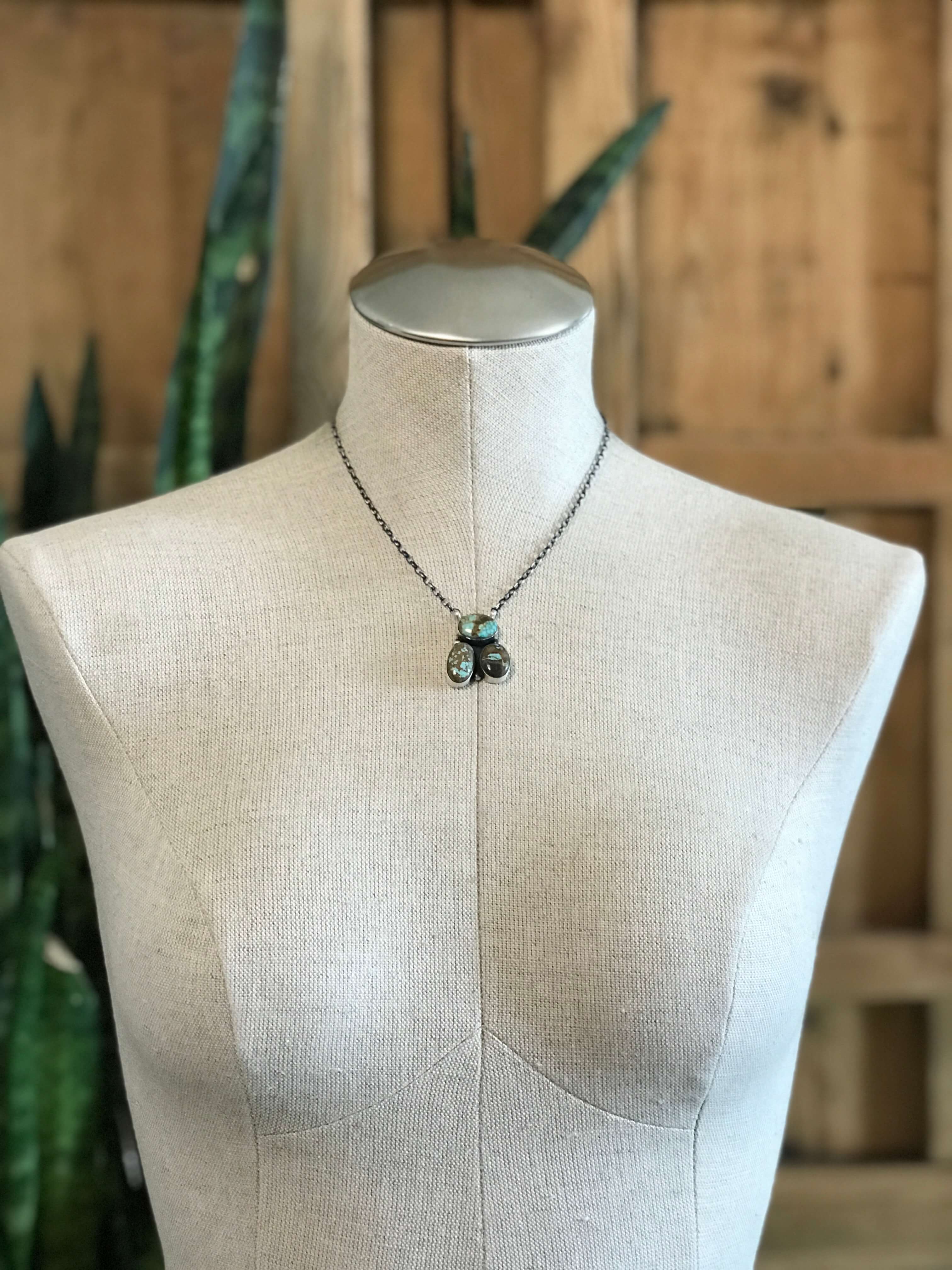 The Tempe Necklace, 19-Necklaces-Calli Co., Turquoise and Silver Jewelry, Native American Handmade, Zuni Tribe, Navajo Tribe, Brock Texas