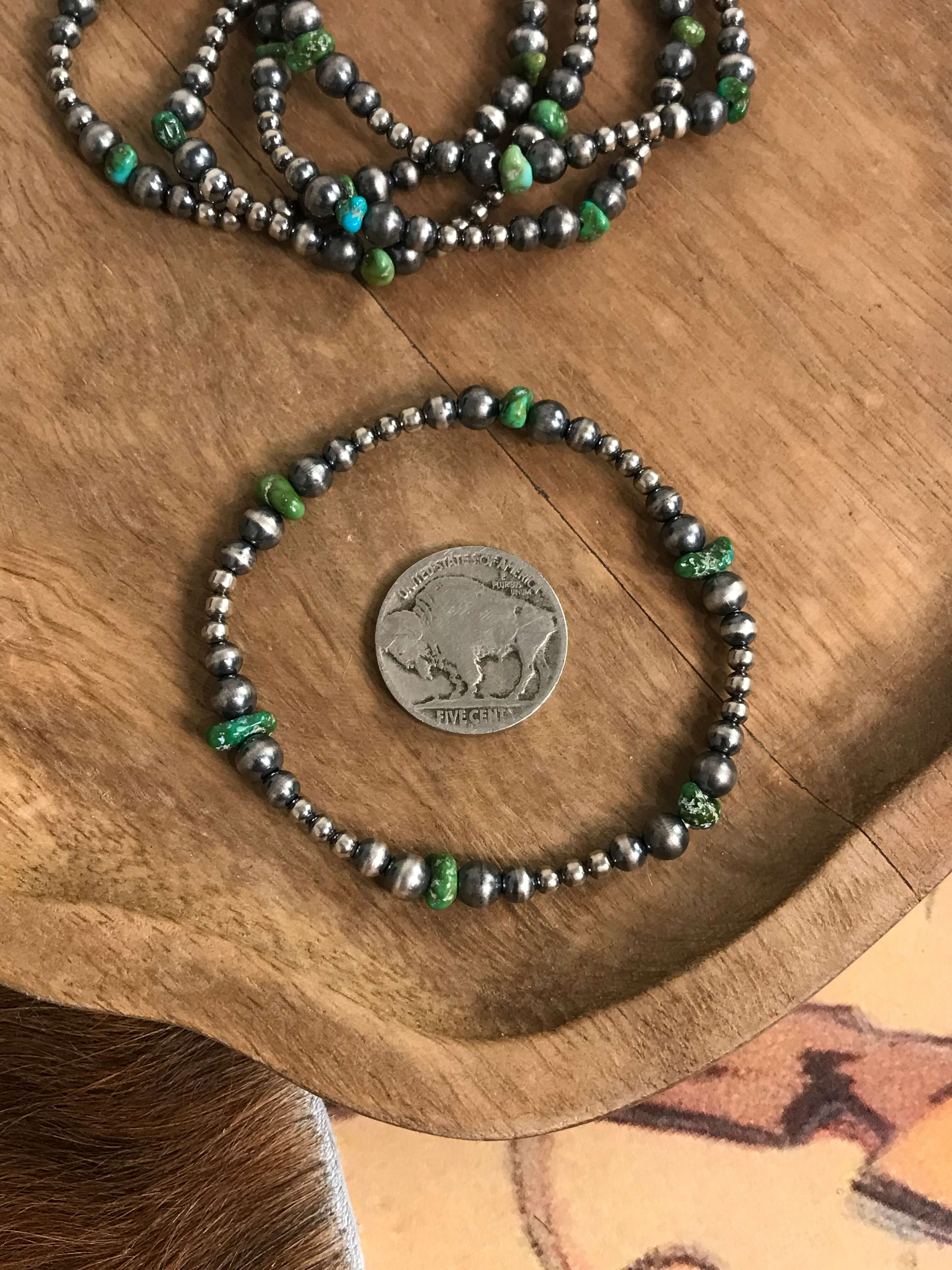 The Lagoon Stretch Bracelet-Bracelets & Cuffs-Calli Co., Turquoise and Silver Jewelry, Native American Handmade, Zuni Tribe, Navajo Tribe, Brock Texas