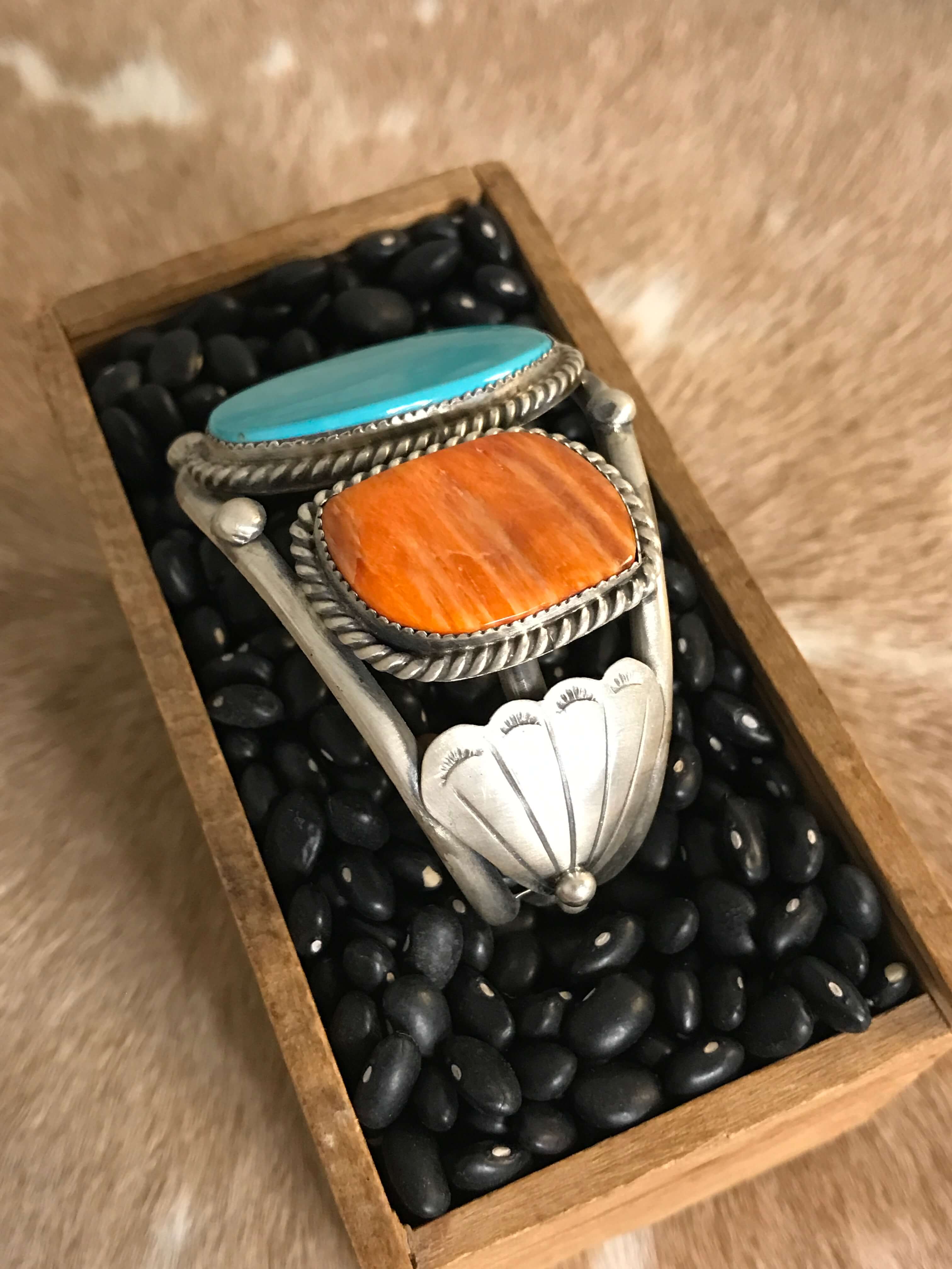 The Santana Cuff-Bracelets & Cuffs-Calli Co., Turquoise and Silver Jewelry, Native American Handmade, Zuni Tribe, Navajo Tribe, Brock Texas