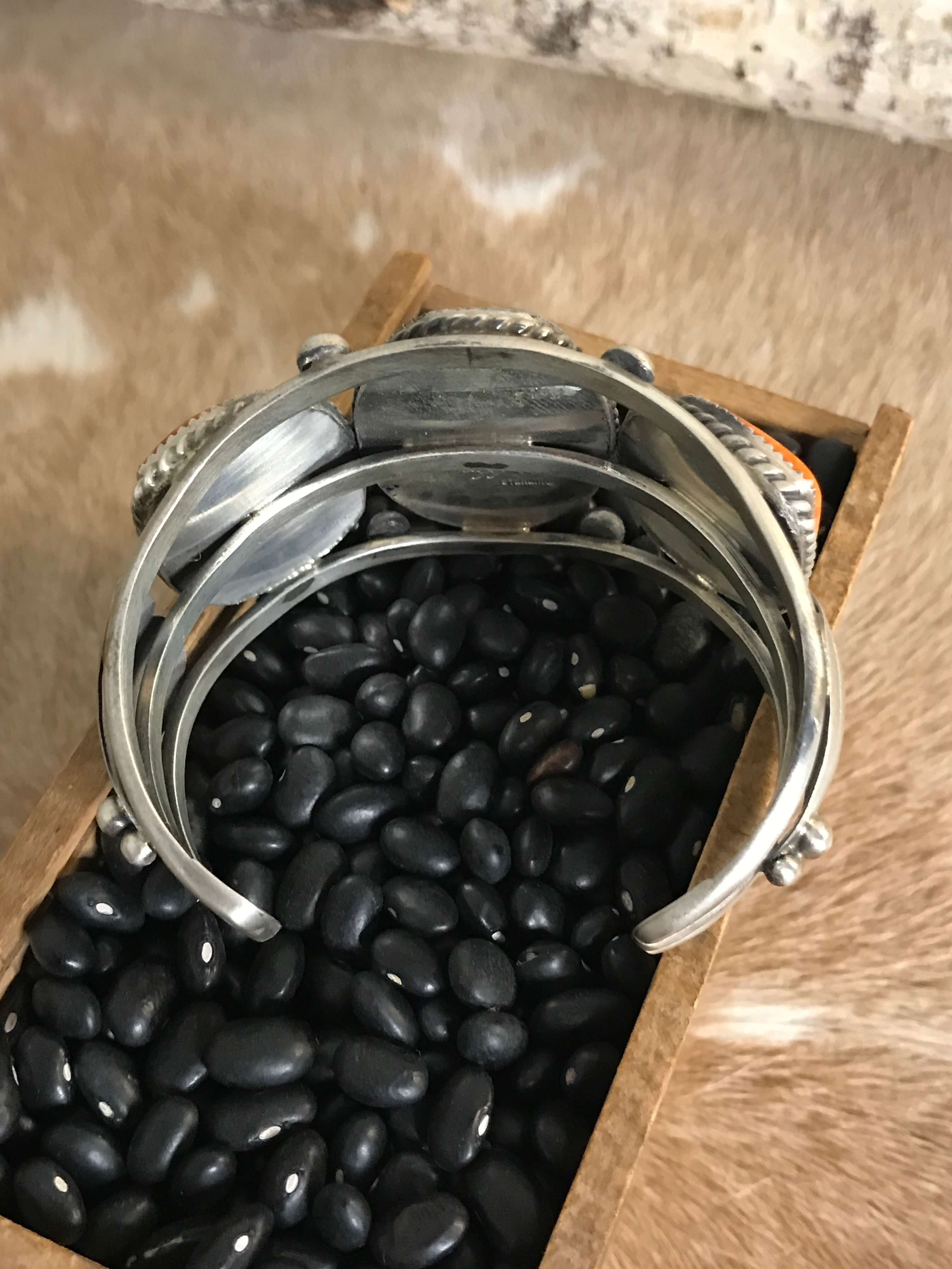 The Santana Cuff-Bracelets & Cuffs-Calli Co., Turquoise and Silver Jewelry, Native American Handmade, Zuni Tribe, Navajo Tribe, Brock Texas