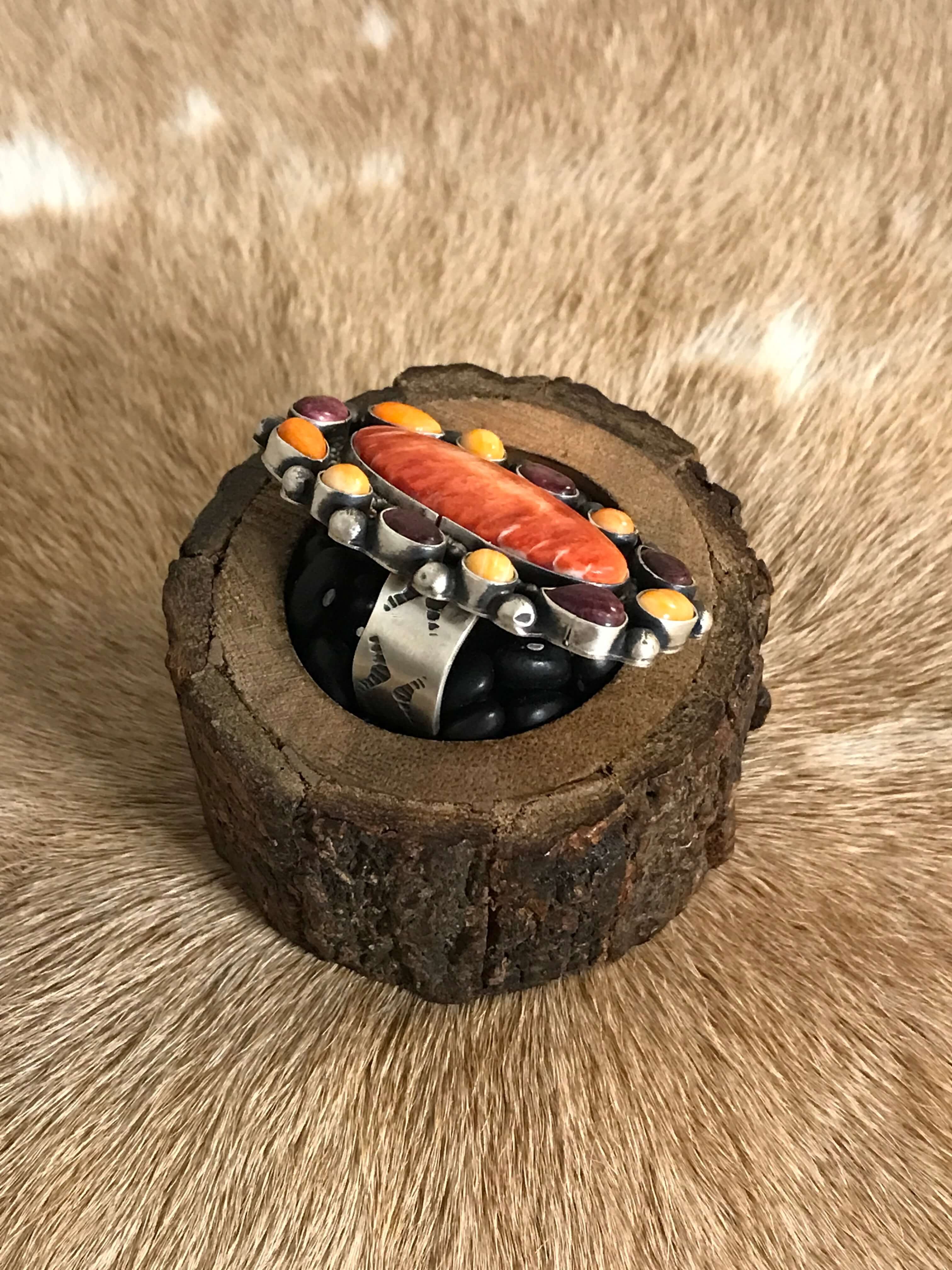 The Kooskia Adjustable Ring-Rings-Calli Co., Turquoise and Silver Jewelry, Native American Handmade, Zuni Tribe, Navajo Tribe, Brock Texas
