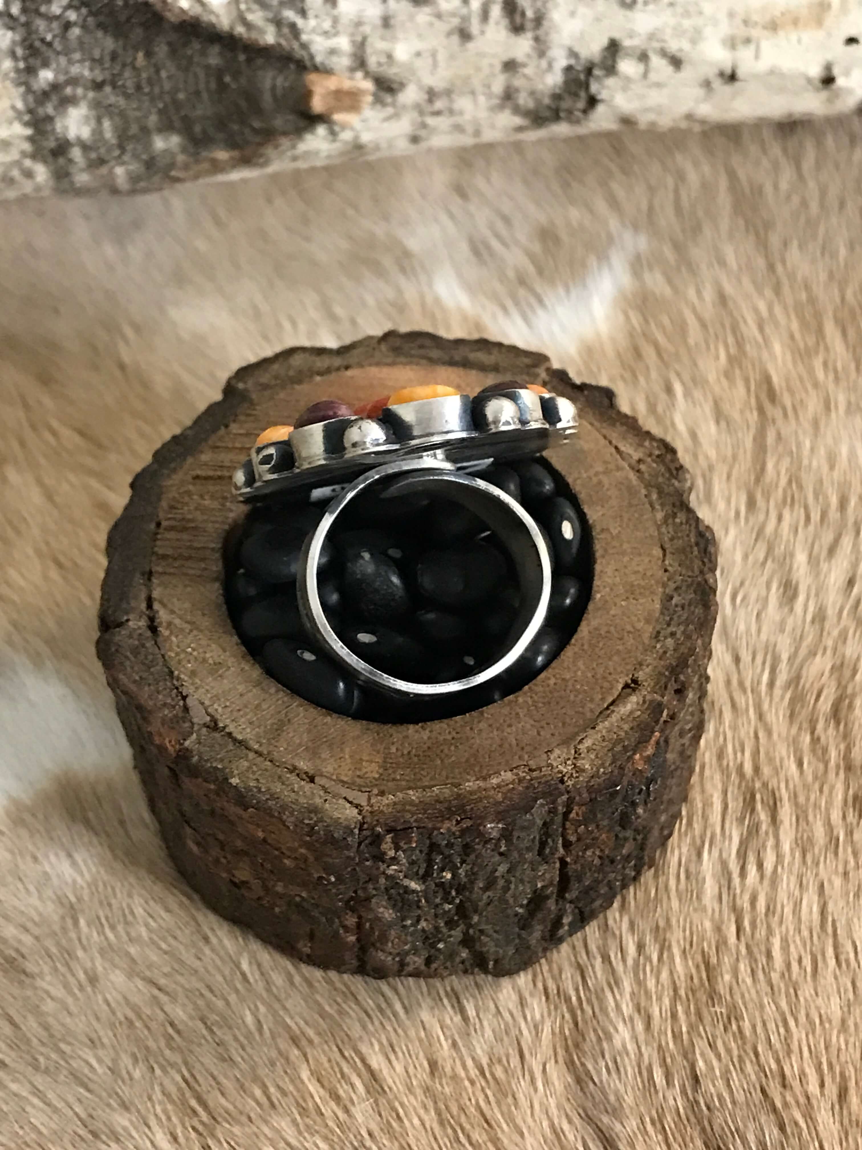 The Kooskia Adjustable Ring-Rings-Calli Co., Turquoise and Silver Jewelry, Native American Handmade, Zuni Tribe, Navajo Tribe, Brock Texas