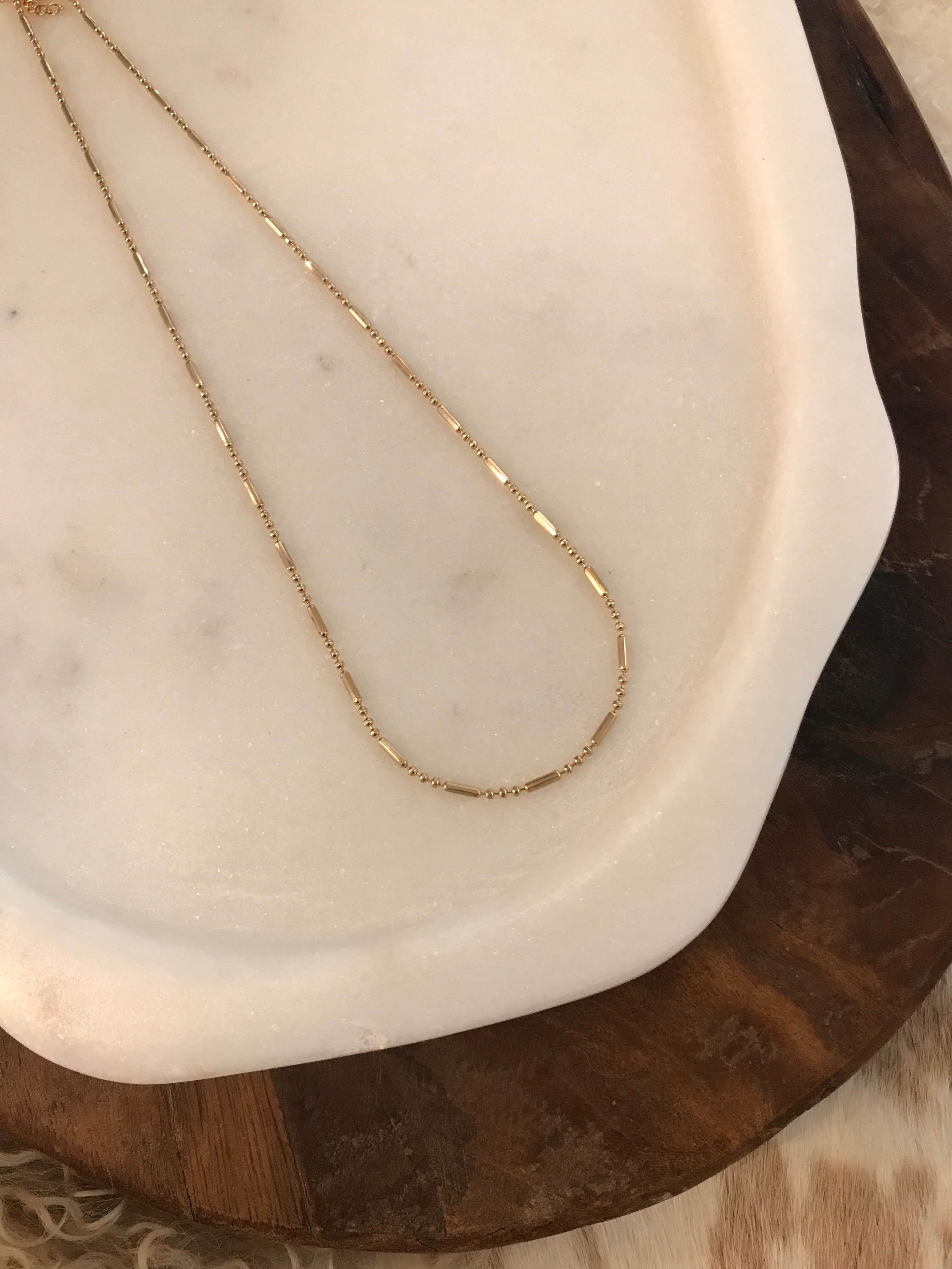 The Gold-Filled Dash Chain-Necklaces-Calli Co., Turquoise and Silver Jewelry, Native American Handmade, Zuni Tribe, Navajo Tribe, Brock Texas