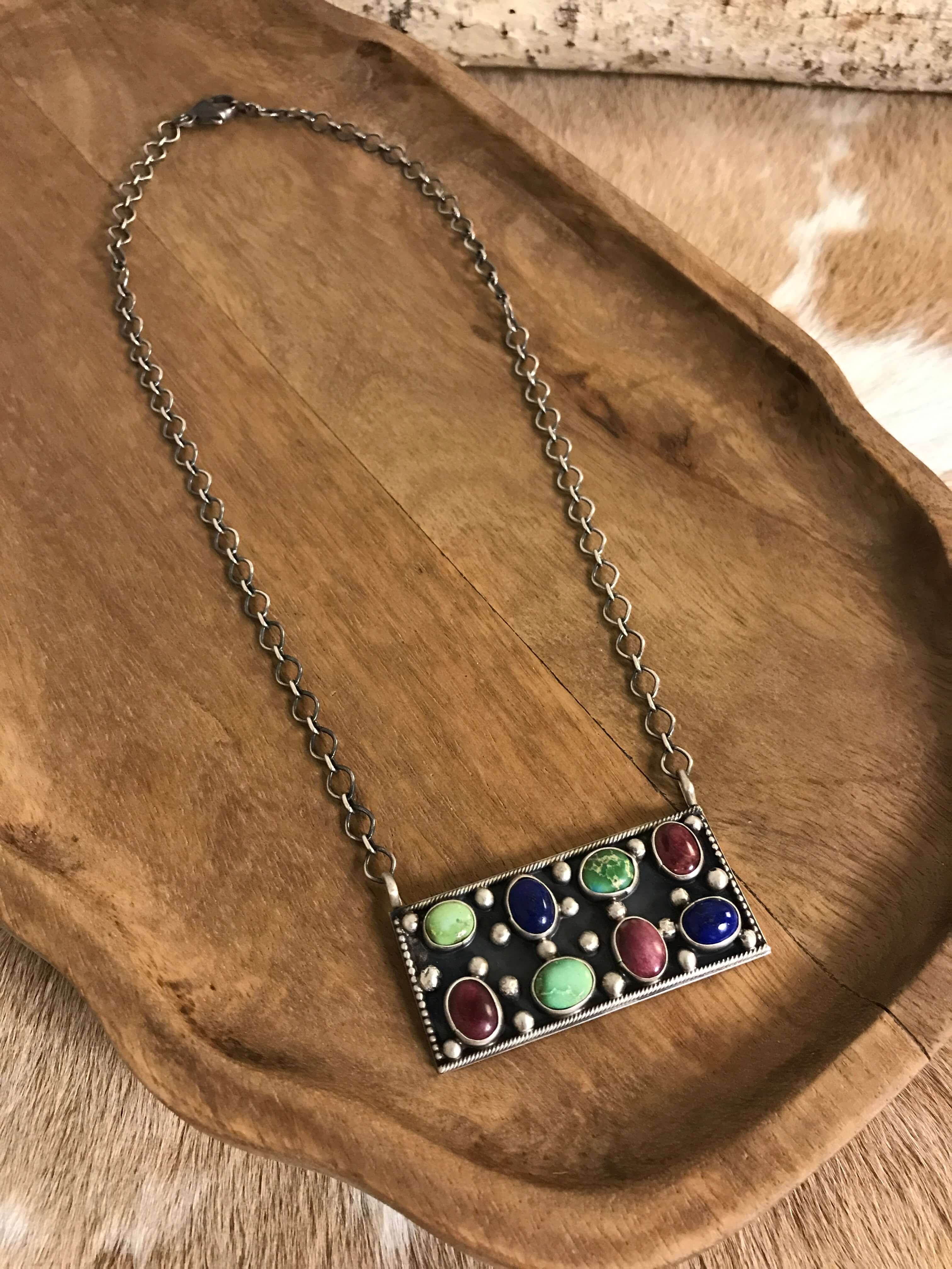 The Northern Necklace, 2-Necklaces-Calli Co., Turquoise and Silver Jewelry, Native American Handmade, Zuni Tribe, Navajo Tribe, Brock Texas