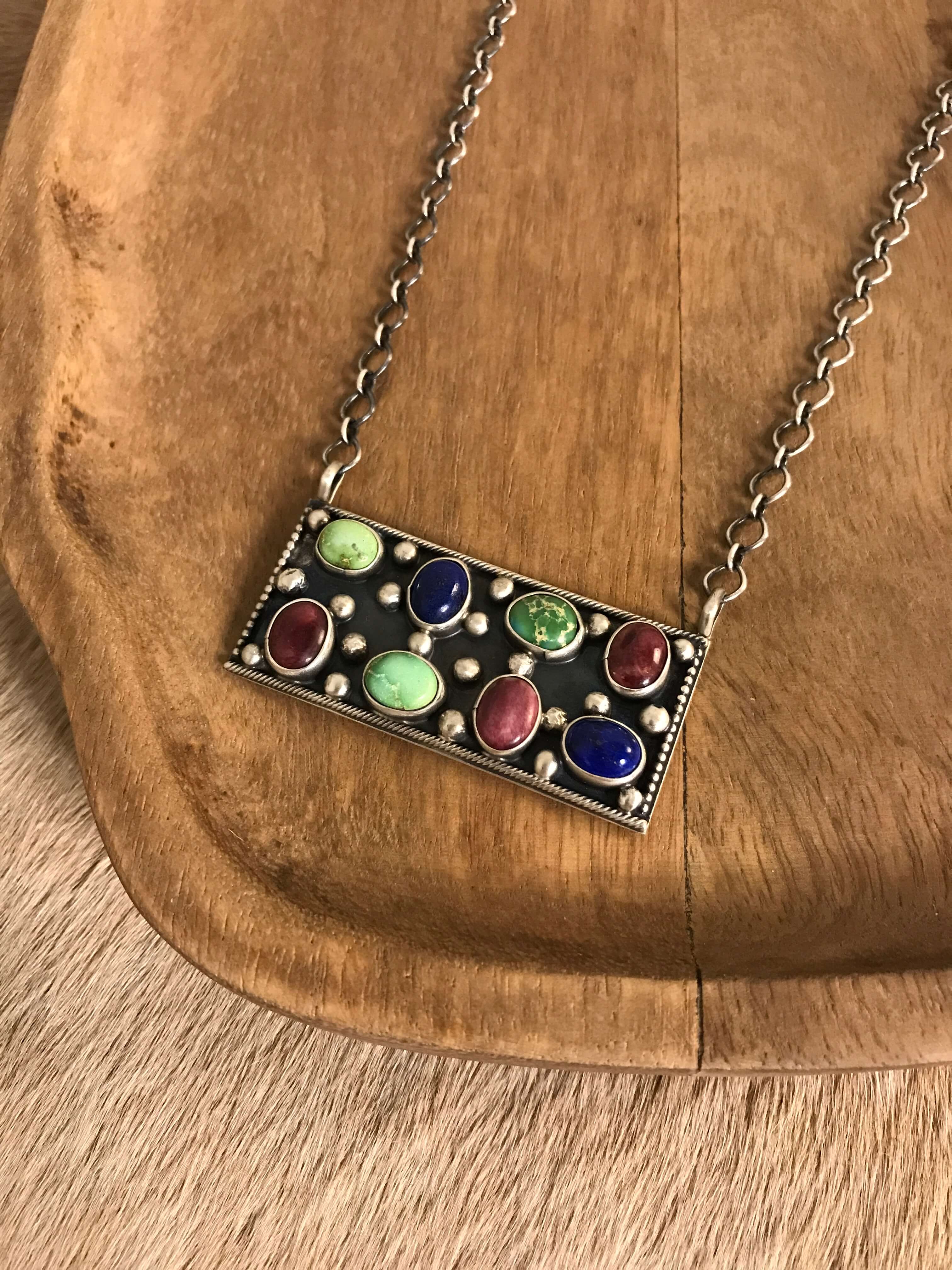 The Northern Necklace, 2-Necklaces-Calli Co., Turquoise and Silver Jewelry, Native American Handmade, Zuni Tribe, Navajo Tribe, Brock Texas