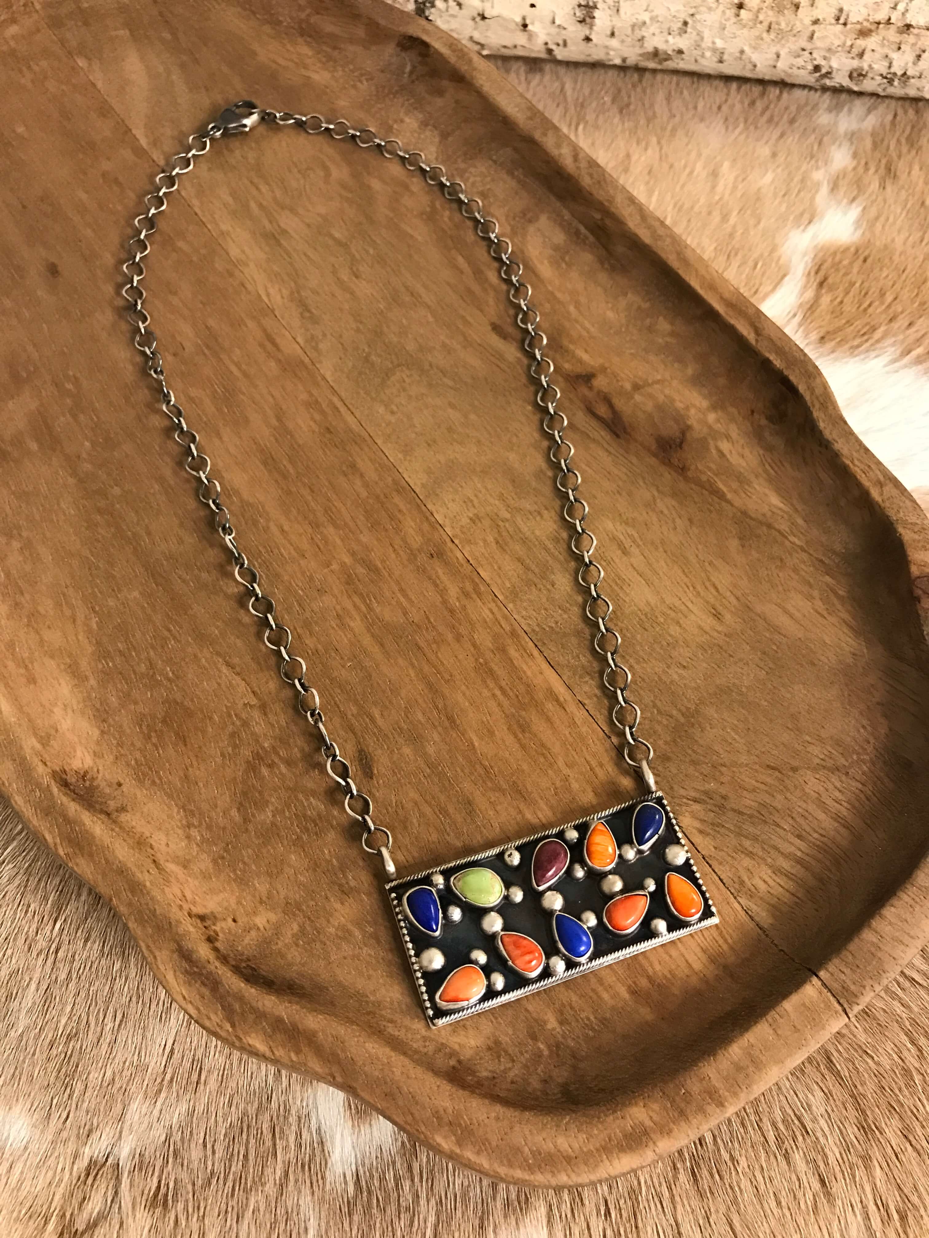 The Northern Necklace, 3-Necklaces-Calli Co., Turquoise and Silver Jewelry, Native American Handmade, Zuni Tribe, Navajo Tribe, Brock Texas