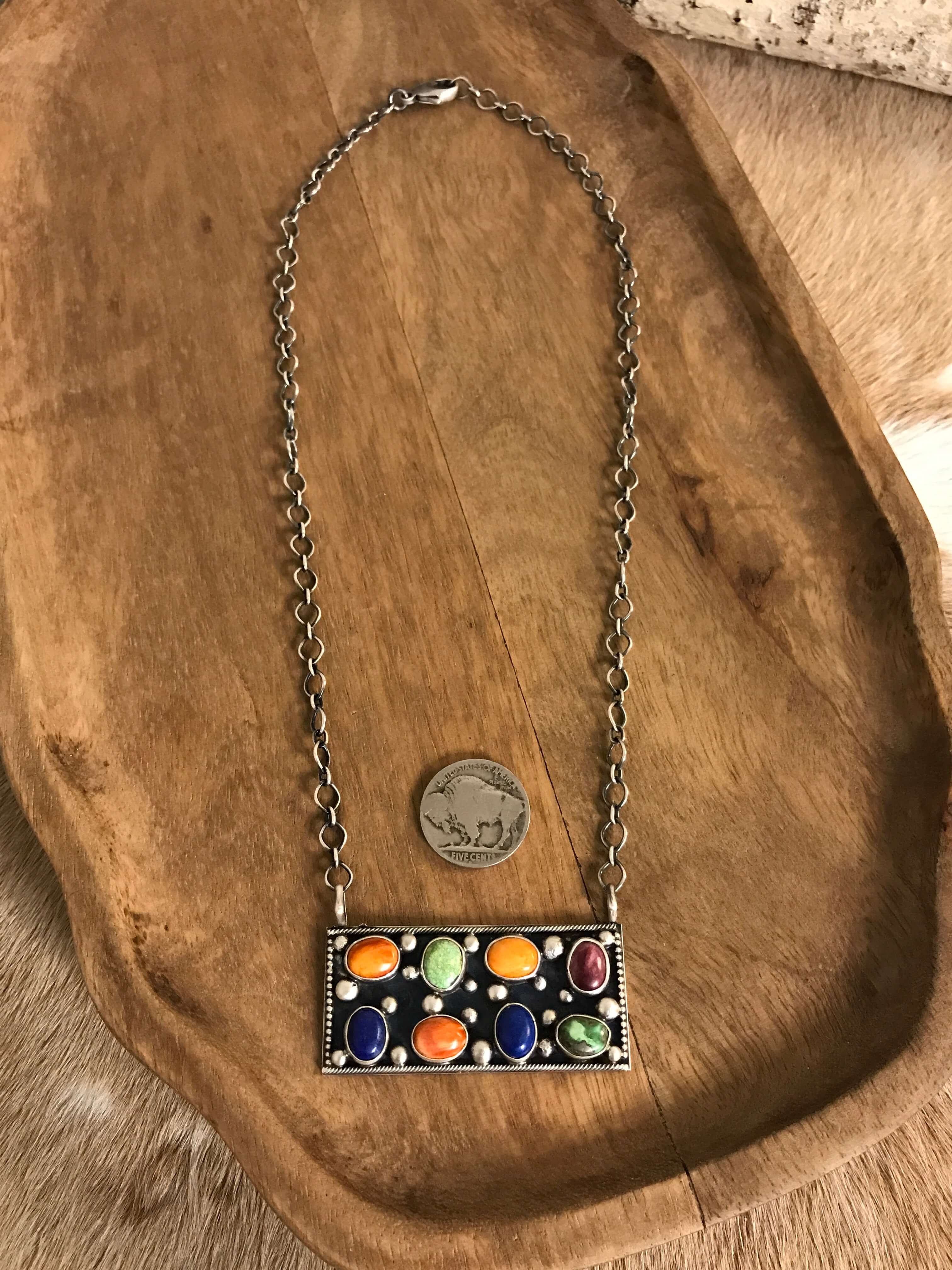 The Northern Necklace, 4-Necklaces-Calli Co., Turquoise and Silver Jewelry, Native American Handmade, Zuni Tribe, Navajo Tribe, Brock Texas
